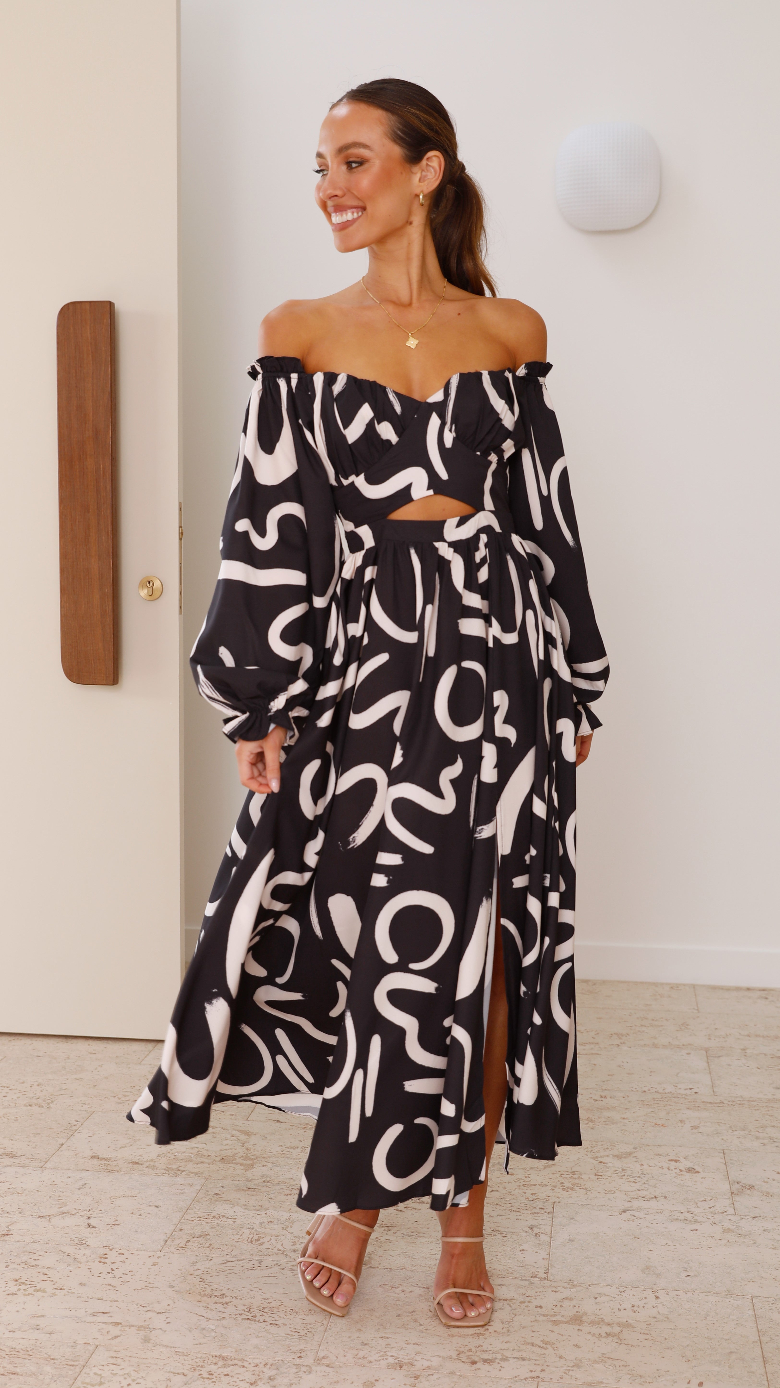 Freya Maxi Dress for Women - Elegant Black Long Flowy Dress for Summer, Beach, Parties & Special Occasions