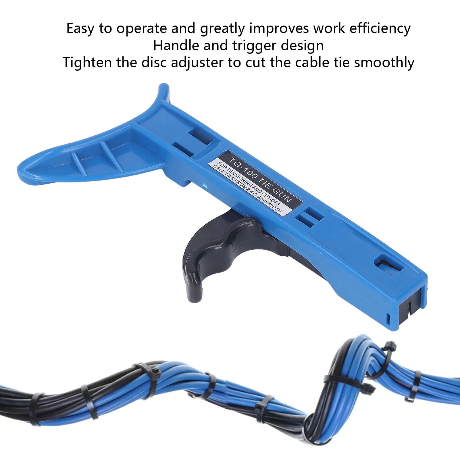 Professional Nylon Cable Tie Gun Tool - Heavy Duty Zip Tie Cutter & Crimping Tool for Electrical, Automotive, and DIY Projects | Secure Fastening & Cutting Solution for Wires, Cables & Bundles