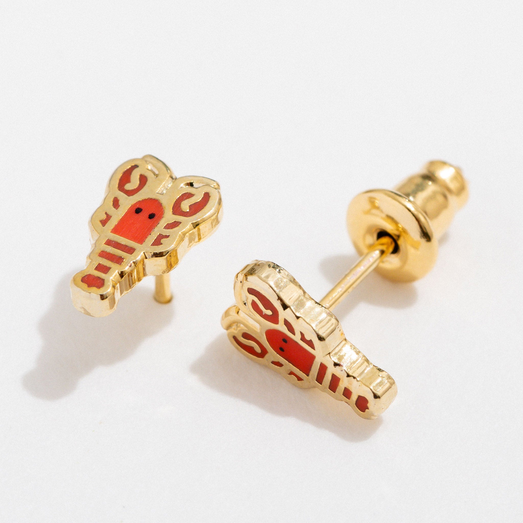 Lobster Stud Earrings for Women - Sterling Silver Hypoallergenic Pierced Earrings - Perfect for Casual Wear, Date Nights & Gifts