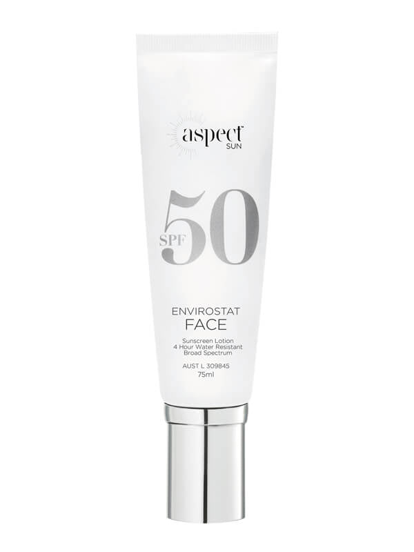 Aspect Sun Envirostat Face SPF50 Sunscreen - Broad Spectrum UVA/UVB Protection, Lightweight & Non-Greasy Formula for Daily Use, Perfect for Outdoor Activities & Beach Days