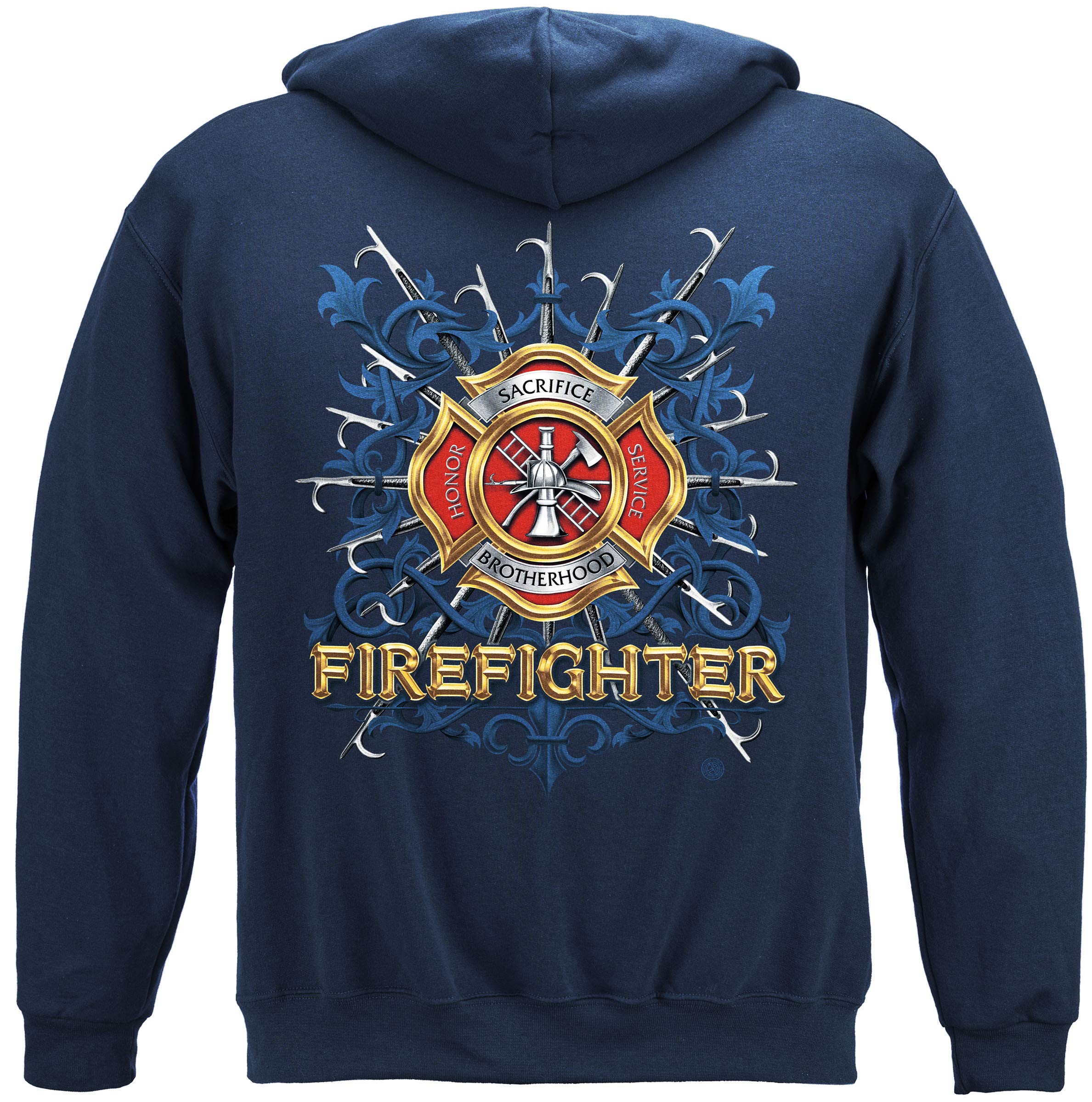 Firefighter Hooded Sweatshirt - Erazor Bits FF2130SW | Comfortable Firefighter Apparel for Work & Casual Wear | First Responder Gifts & Fire Station Merch