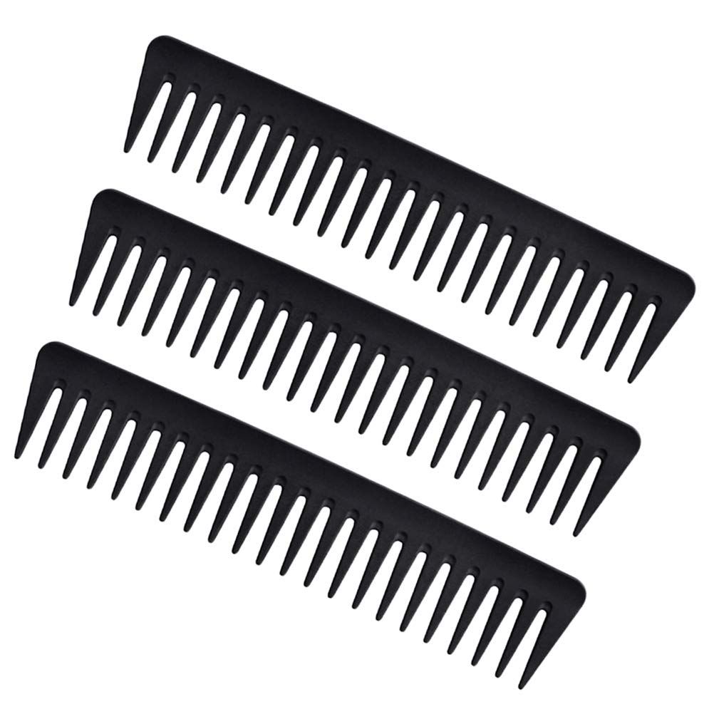 Vintage Hair Comb Set - 3pcs Wide Tooth Styling Comb for Men & Women | Professional Slick Back Hairdressing Comb | Perfect for Salon, Home Styling & Gifts