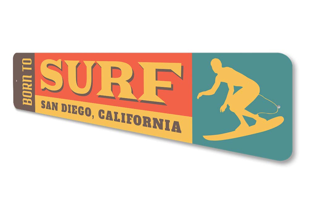 Born to Surf Beach Sign - Premium 6