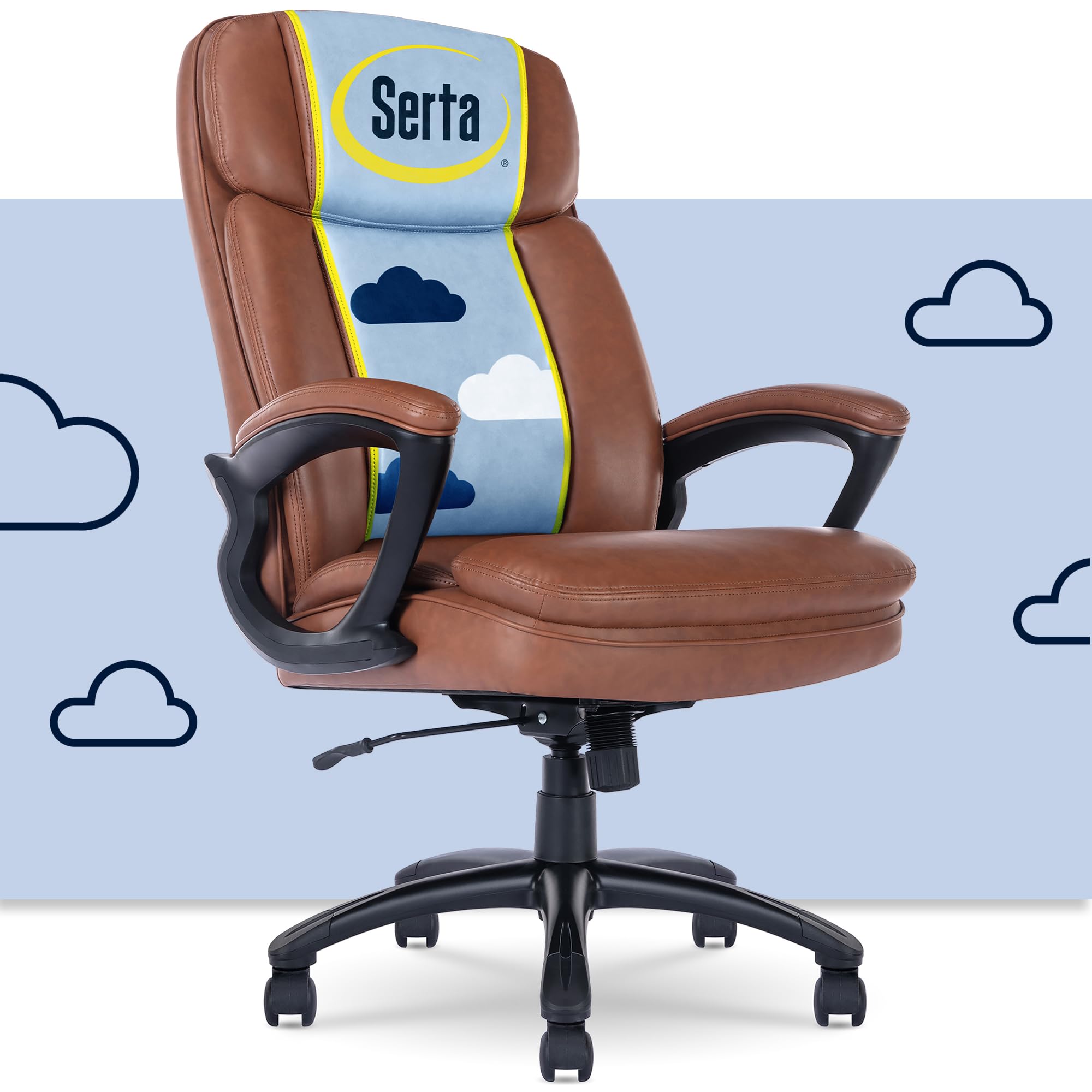 Serta Executive Office Chair - Ergonomic Gaming Chair with Lumbar Support for Home & Office