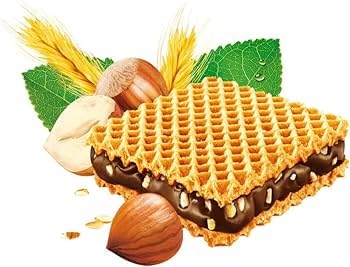 Ferrero Hanuta Hazelnut Chocolate Coated Wafer Cookies 220g - Imported Italian Snack for Gifts, Parties & Dessert Lovers
