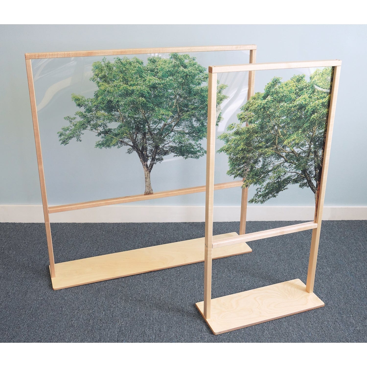 Nature View Floor Standing Partition 25W - Privacy Screen Divider with Natural Design for Office, Home, and Event Spaces - Perfect for Workspaces, Living Rooms, and Conference Areas
