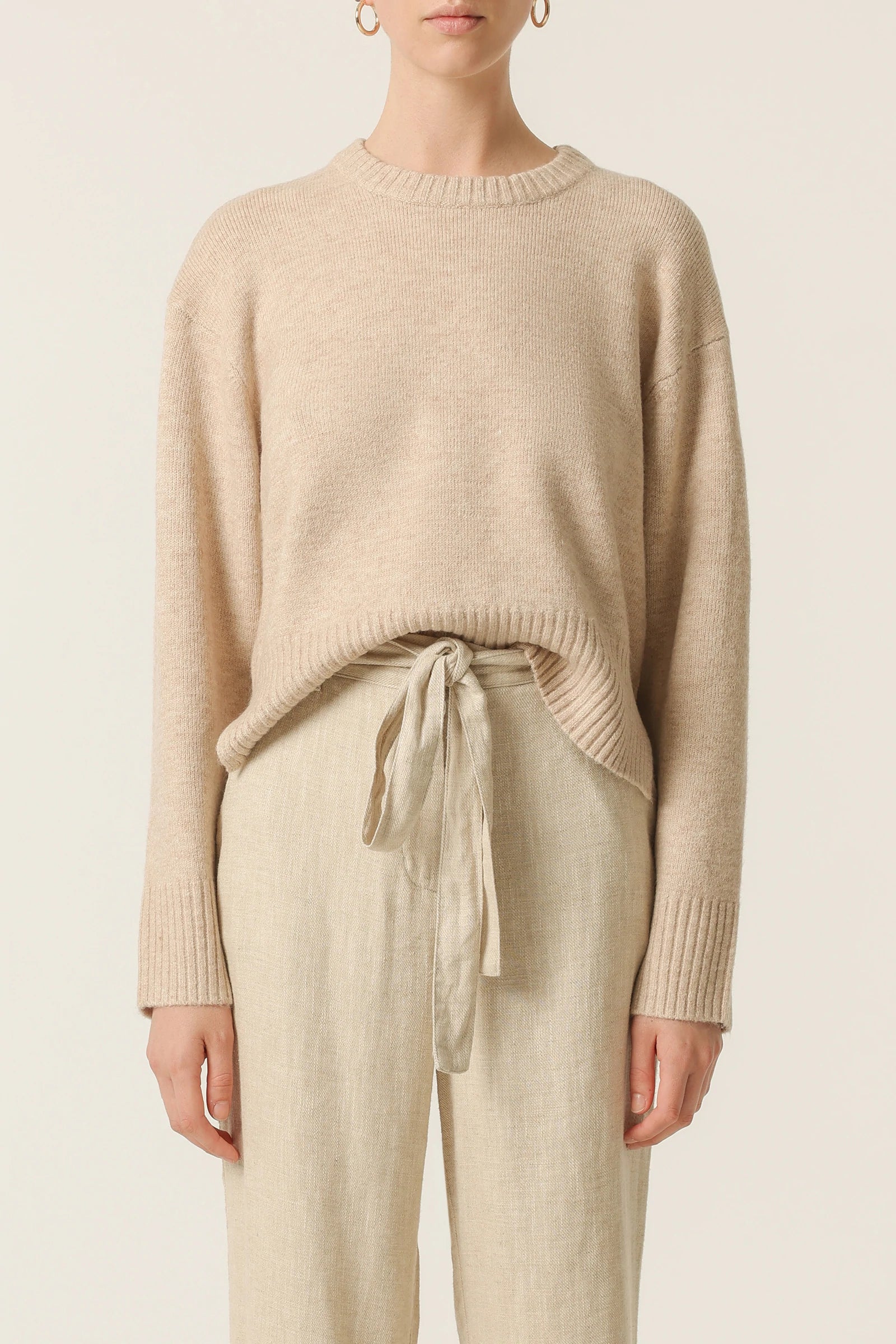 Finley Knit Oat Sweater - Cozy & Stylish Women's Pullover for Fall & Winter | Perfect for Casual Outfits, Office Wear & Weekend Getaways