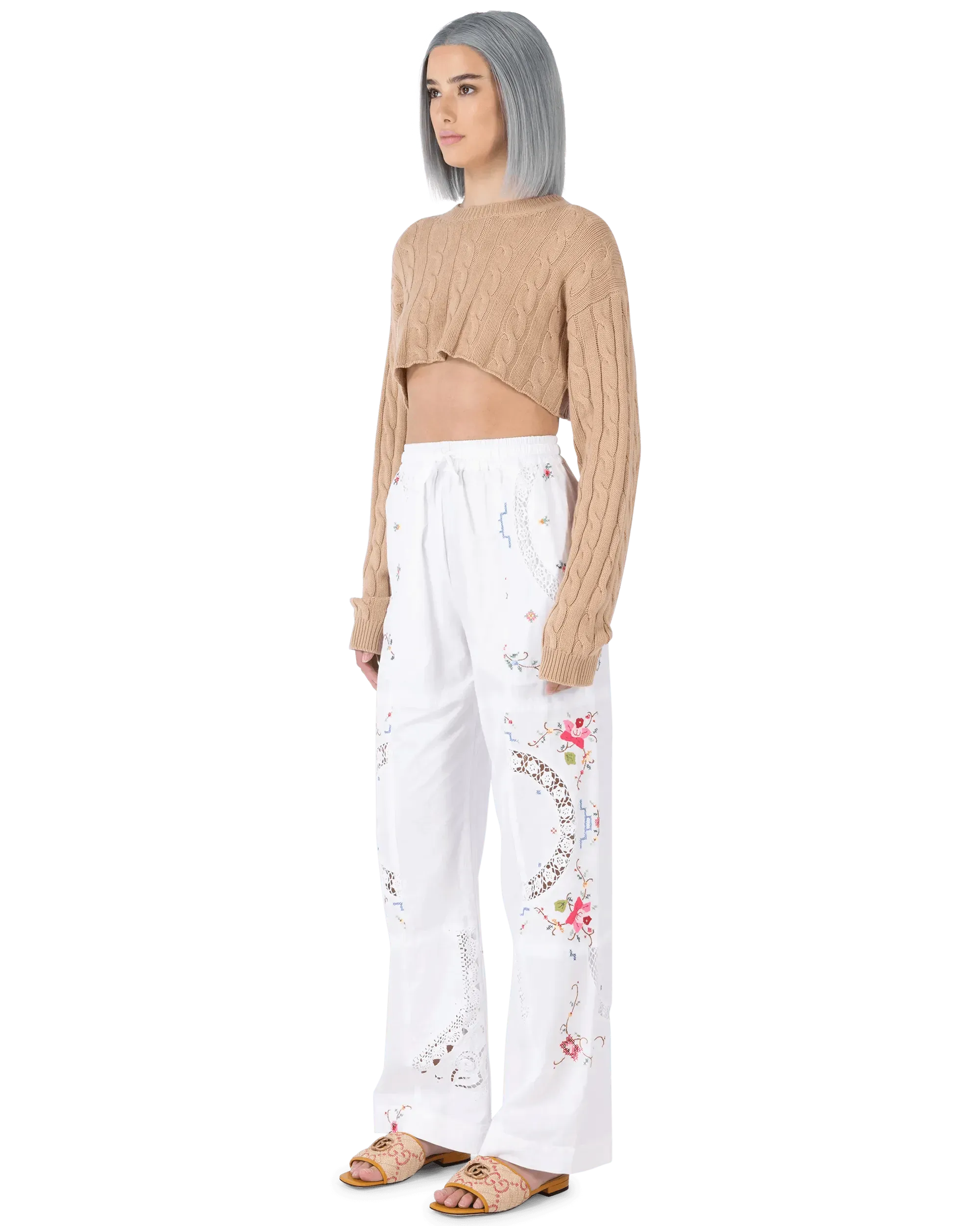Stylish Embroidered Linen Pants for Women - Breathable & Comfortable Summer Casual Wear - Perfect for Beach, Travel & Boho Fashion
