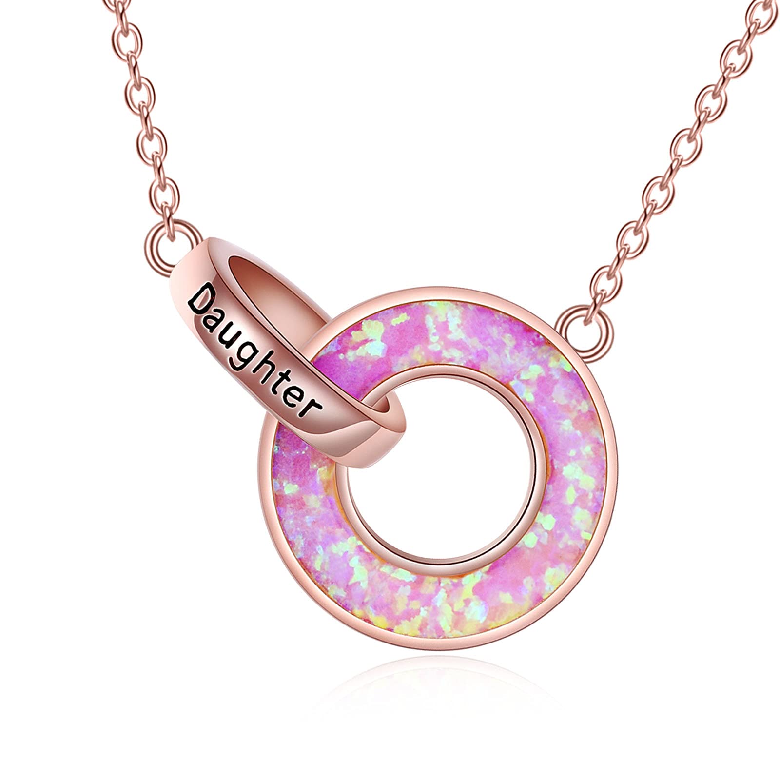 925 Sterling Silver Opal Mother Daughter Necklace - Elegant Women's Jewelry Gift for Mom, Wife, Grandmother | Perfect for Birthday, Anniversary & Special Occasions