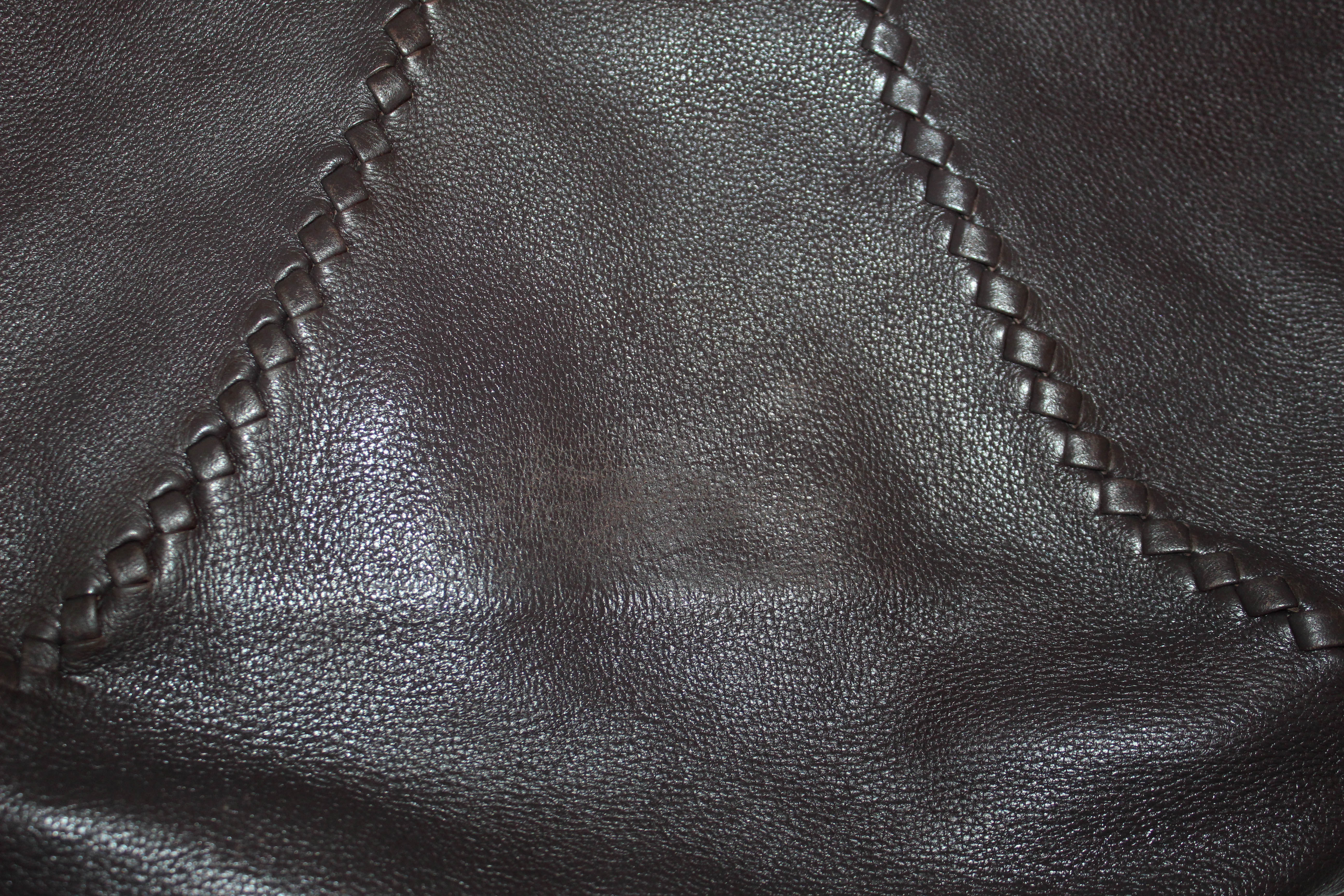 Authentic Bottega Veneta Dark Brown Cervo Leather Baseball Hobo Bag - Luxury Designer Shoulder Bag for Women | Perfect for Work, Travel & Everyday Use