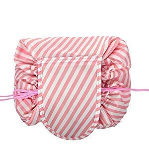 Cluemart Pink Barrel Shaped Cosmetic Makeup Bag - Waterproof Travel Organizer Pouch for Toiletries & Beauty Essentials | Perfect for Vacation, Gym, and Daily Use