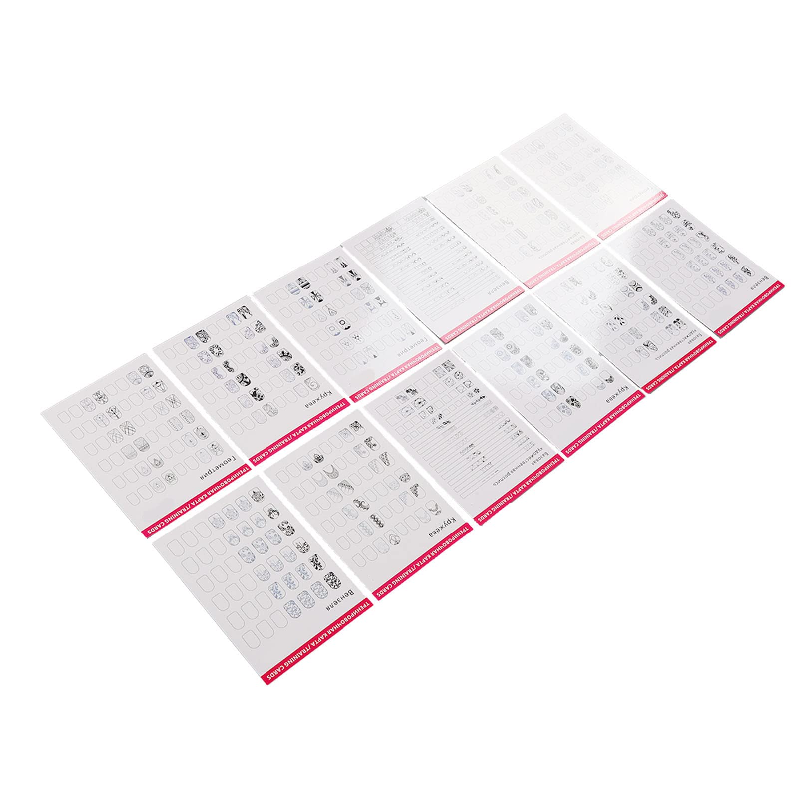 Professional Nail Art Training Mat - Washable & Reusable Practice Sheet with 12 Nail Shape Modes for Beginners & Nail Artists | Perfect for Salon Training, Home Practice & Nail Design Learning