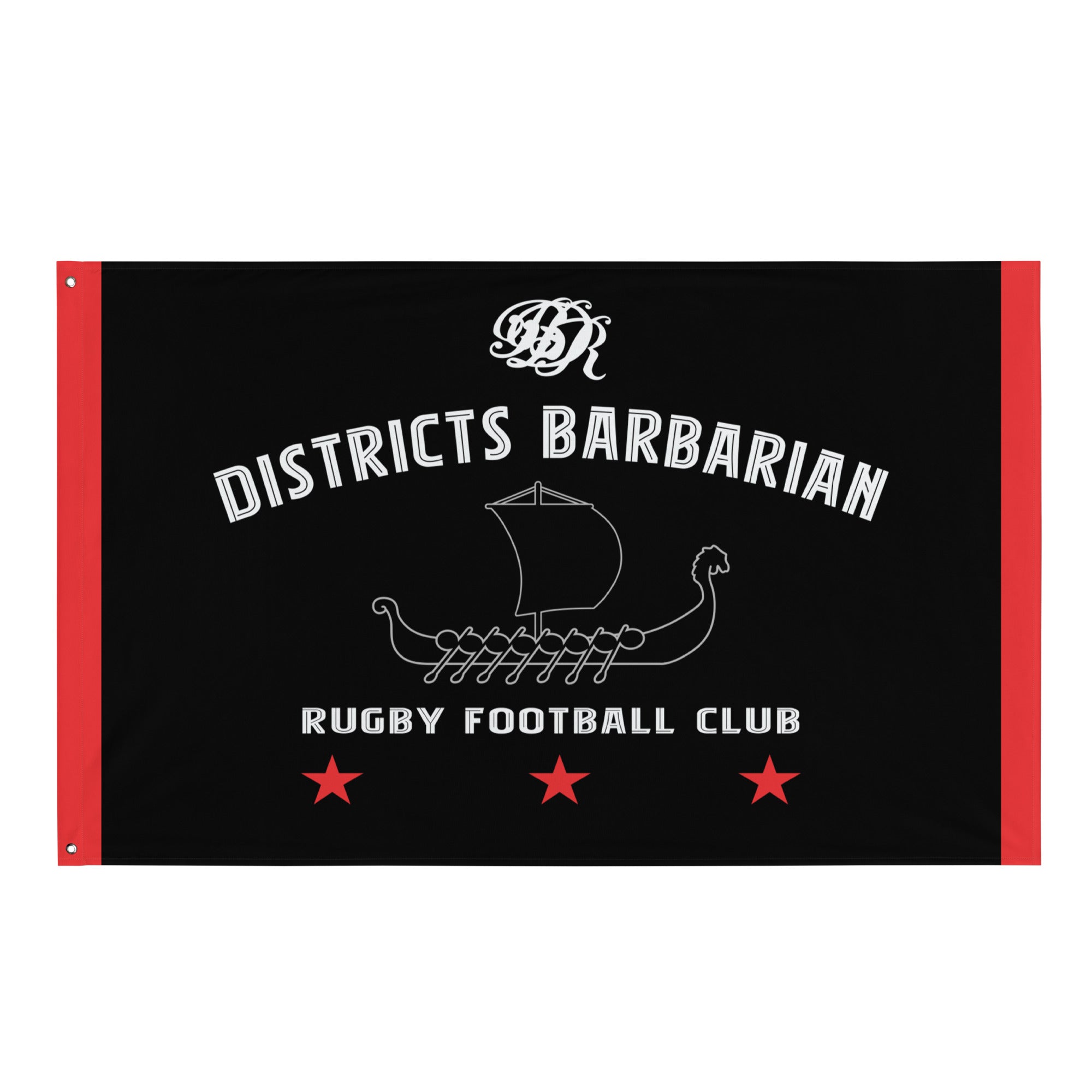 Districts Barbarian RFC Wall Flag - Premium Embroidered Football Fan Banner for Home, Office & Game Room Decor