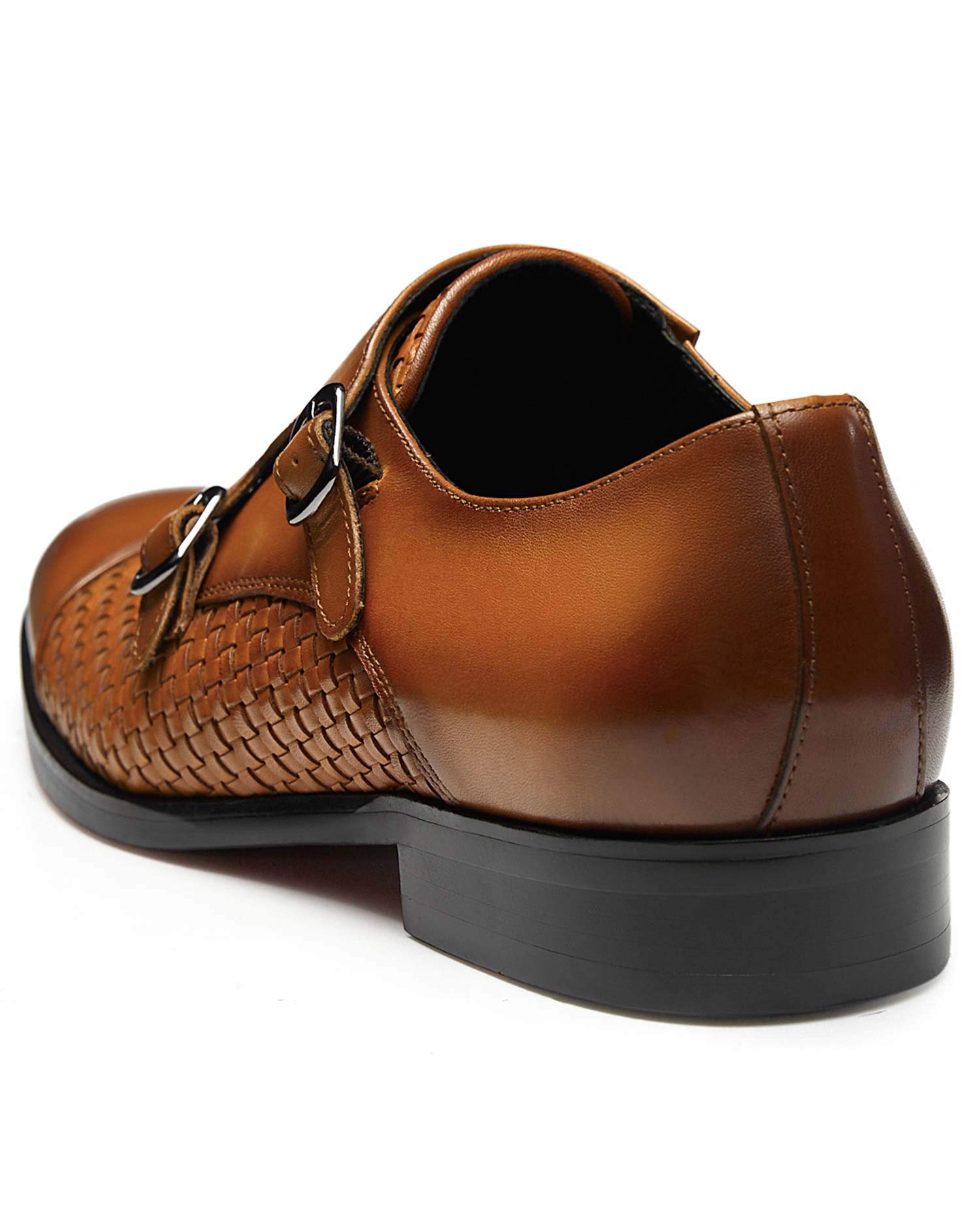 FRASOICUS Men's Genuine Leather Monk Strap Dress Shoes - Slip-On Formal Shoes for Business, Wedding & Office Wear - Comfortable & Stylish Men's Dress Footwear