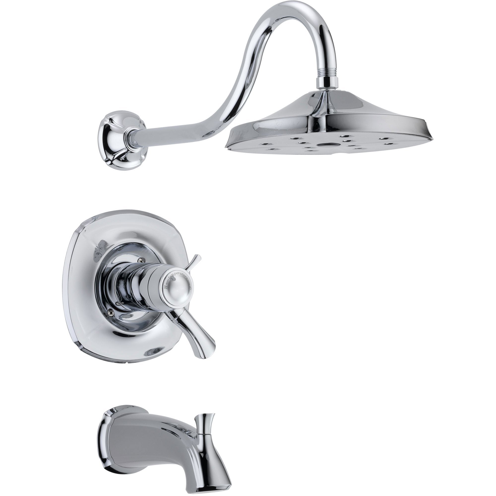 Delta Addison 1-Handle Thermostatic Tub and Shower Faucet with Valve - Chrome D542V - Perfect for Modern Bathroom Renovations and Spa-Like Shower Experiences