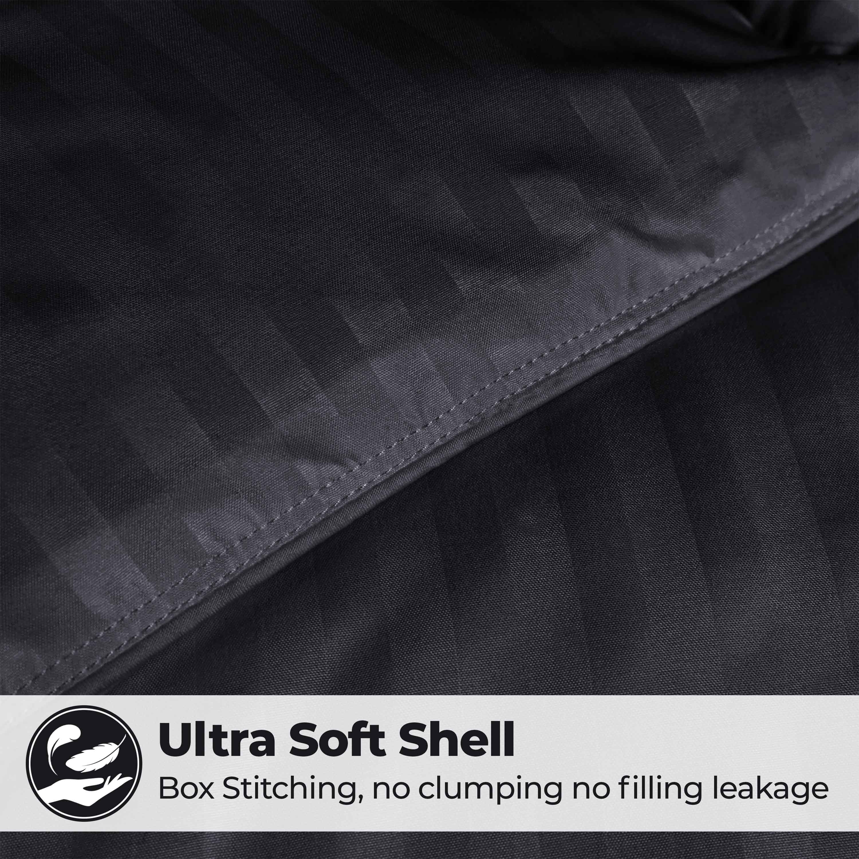 Reversible Striped Down Alternative Comforter - Soft & Lightweight All-Season Bedding for Cozy Sleep - Perfect for Bedrooms, Guest Rooms & Dorm Rooms