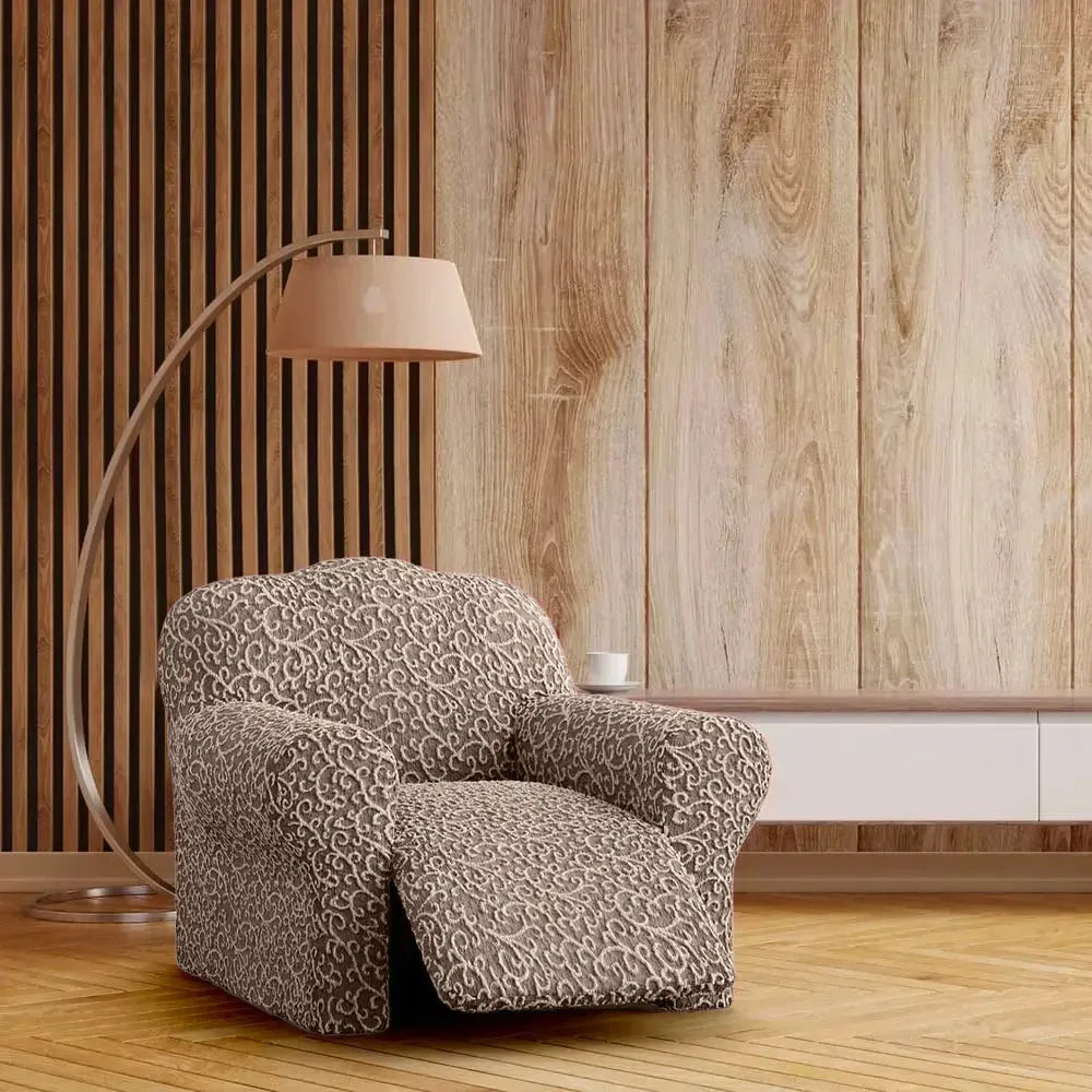 Reclining Armchair Slipcover - Jacquard 3D Collection Stretch Sofa Cover - Perfect for Living Room, Bedroom & Home Decor
