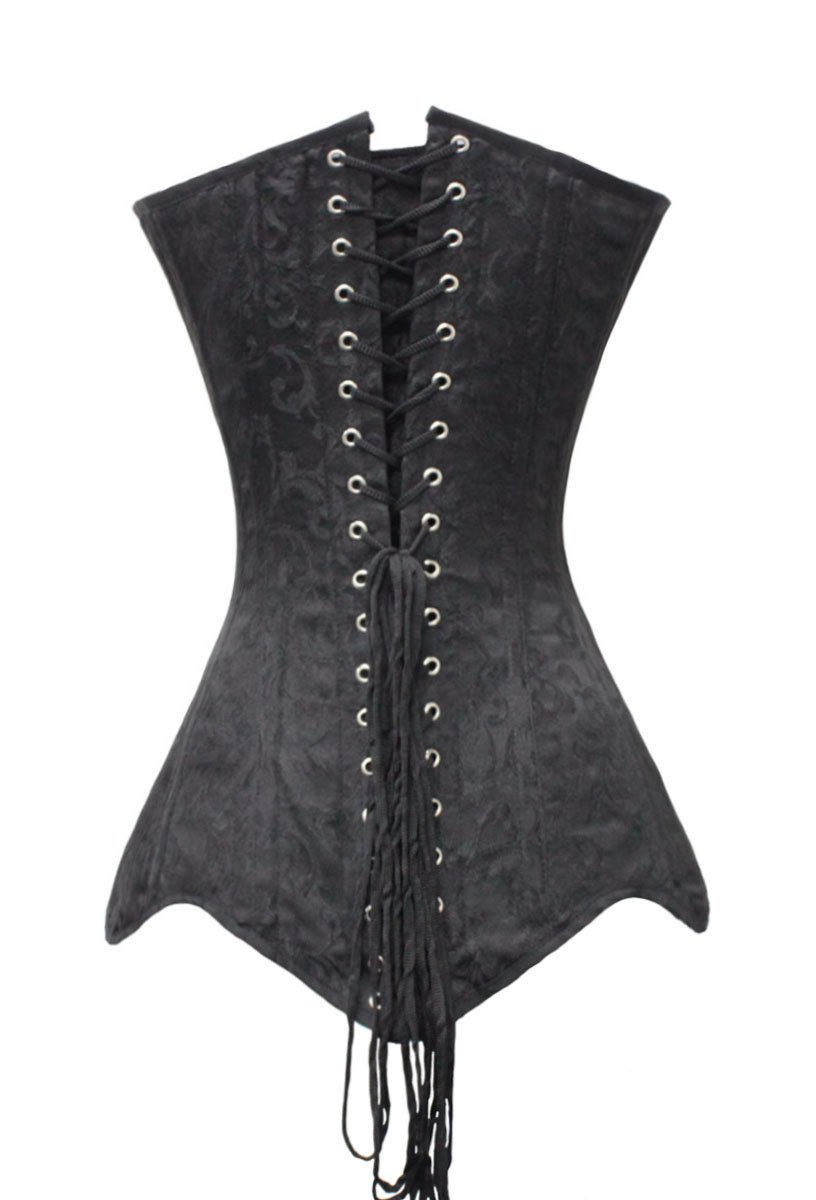 LuvSecretLingerie Heavy Duty 26 Double Steel Boned Waist Training Corset - Brocade Long Torso Overbust Shaper #8151 for Women | Slimming Body Shaper for Special Occasions & Burlesque Shows