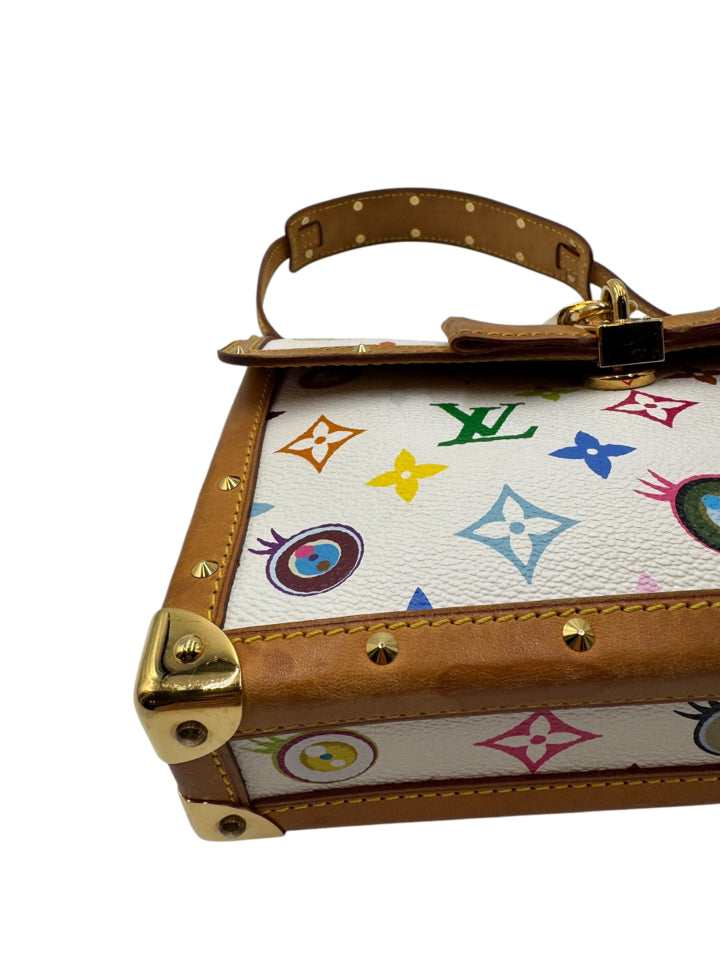 Authentic Louis Vuitton Takashi Murakami Eye Love You Monogram Rare Shoulder Bag - Limited Edition Designer Handbag for Women, Perfect for Date Night & Luxury Fashion Collectors