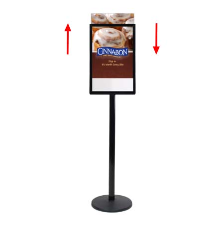 14x22 Heavy Duty Steel Poster Stand Sign Holder with Quick Top Loading Frame - Perfect for Trade Shows, Retail Displays & Outdoor Events