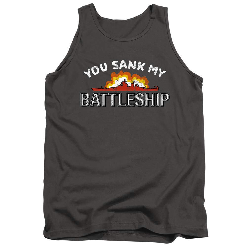 Battleship Sunk Graphic Unisex Tank Top for Men & Women - Casual Summer Wear, Gaming Enthusiast Outfit, Retro Navy Theme Apparel