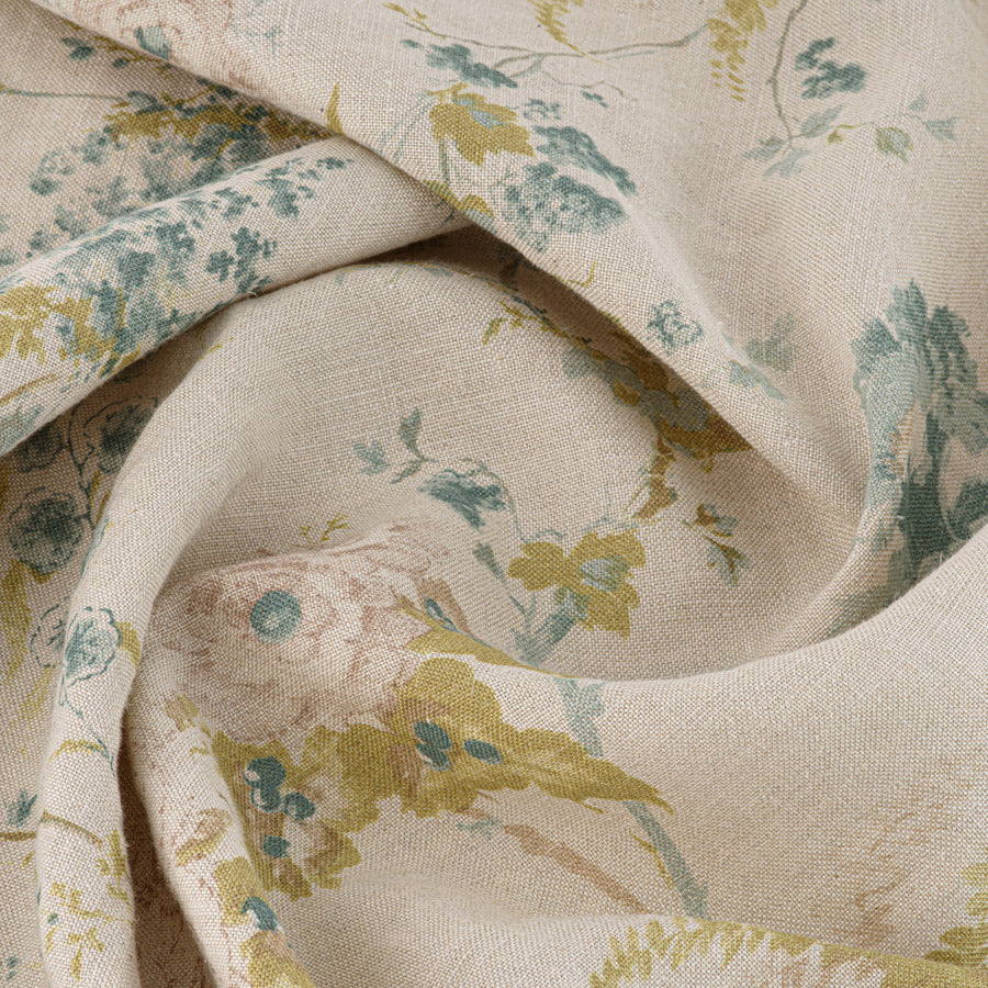Vintage Duck Egg Blue Linen Fabric - Soft & Breathable for DIY Crafts, Home Decor, and Sewing Projects | Perfect for Curtains, Tablecloths, and Clothing