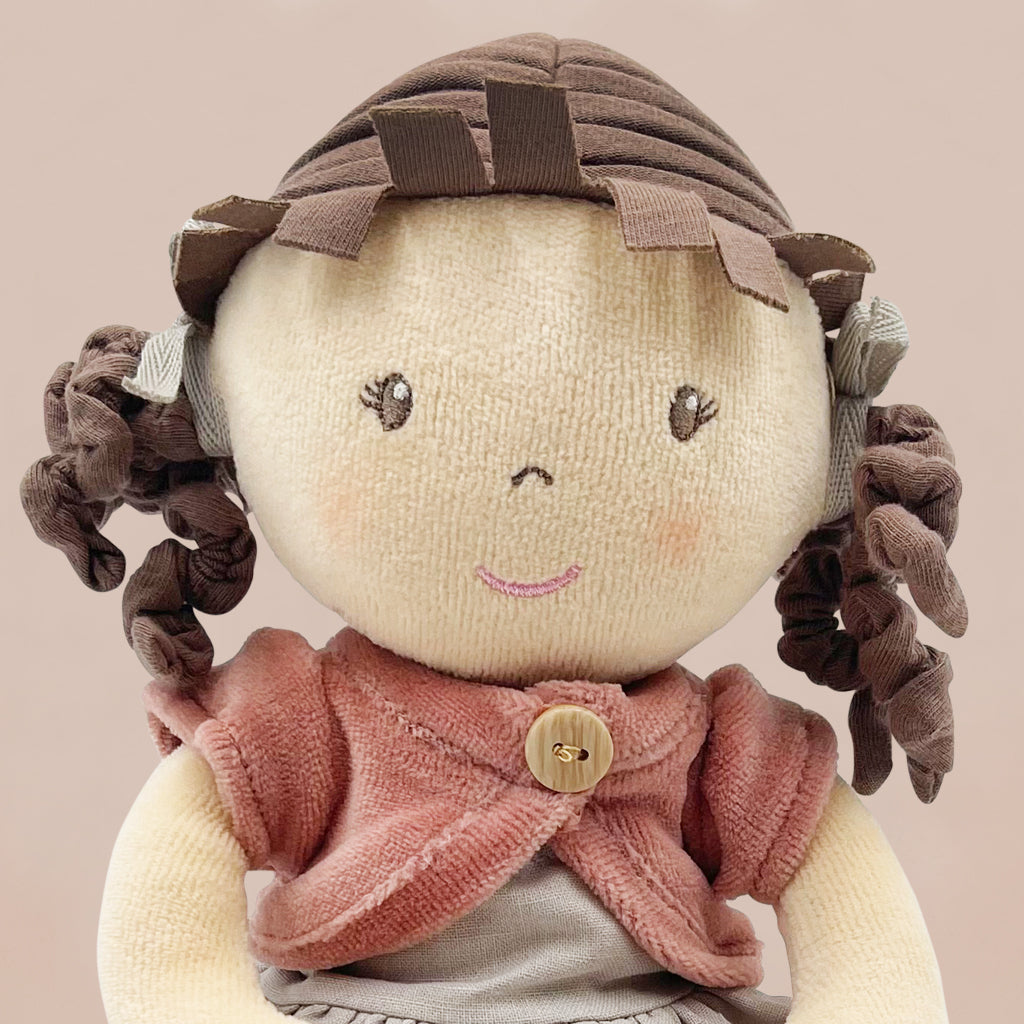 Organic Cotton Rag Doll - Emma | Handmade Soft Plush Toy for Kids | Perfect for Playtime, Nursery Decor & Gift Giving