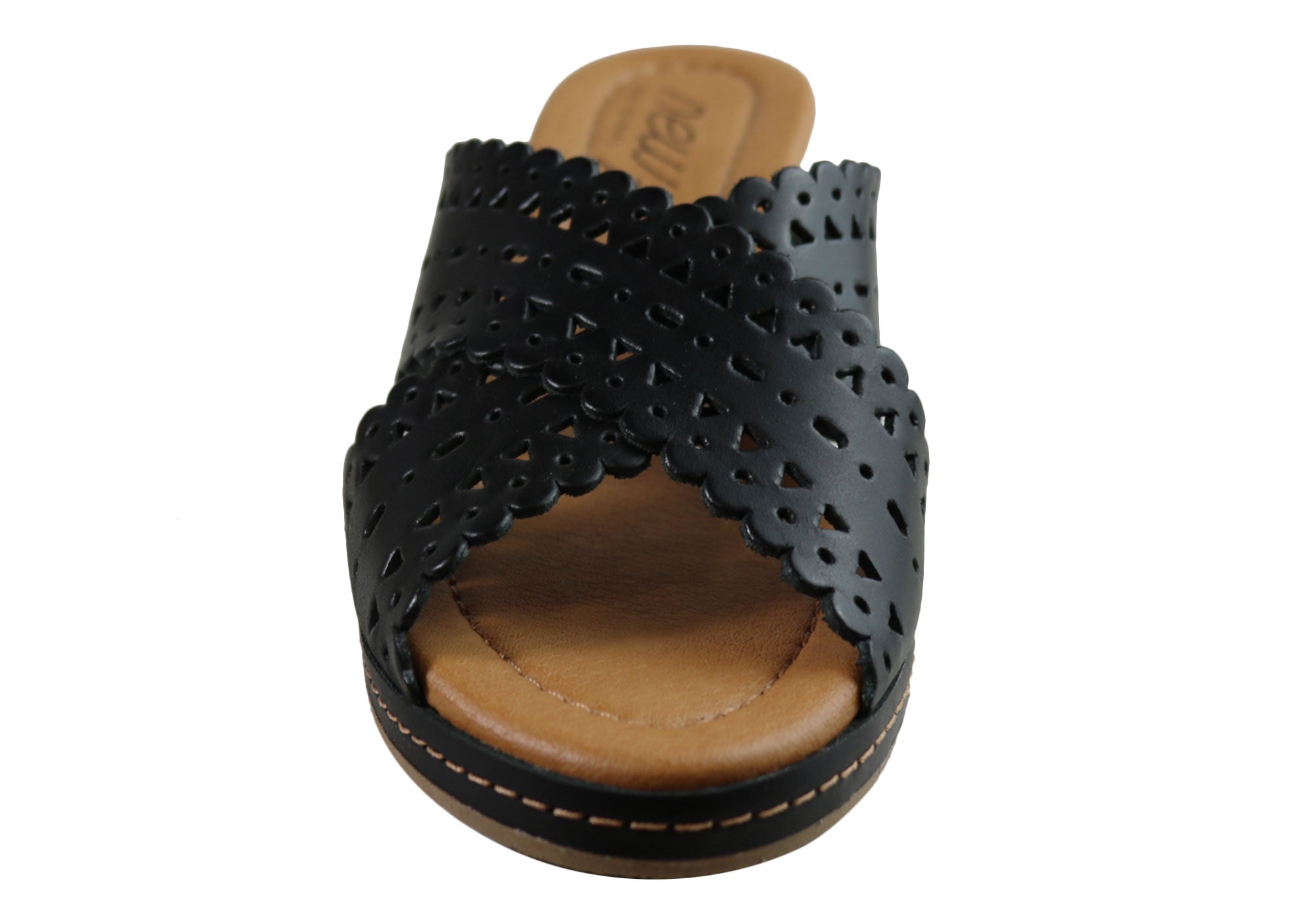 New Tory Women's Leather Wedge Slides Sandals - Comfortable Summer Casual Shoes for Women - Perfect for Beach, Vacation & Everyday Wear