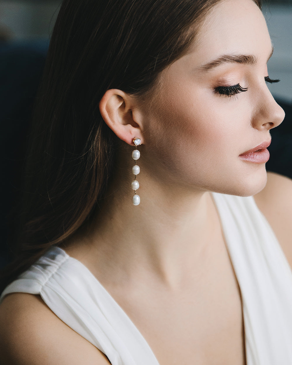 Elegant Tess Pearl Dangle Earrings for Women | Handmade Fashion Jewelry Gift for Brides, Party & Special Occasions | Perfect for Weddings, Date Nights & Formal Events
