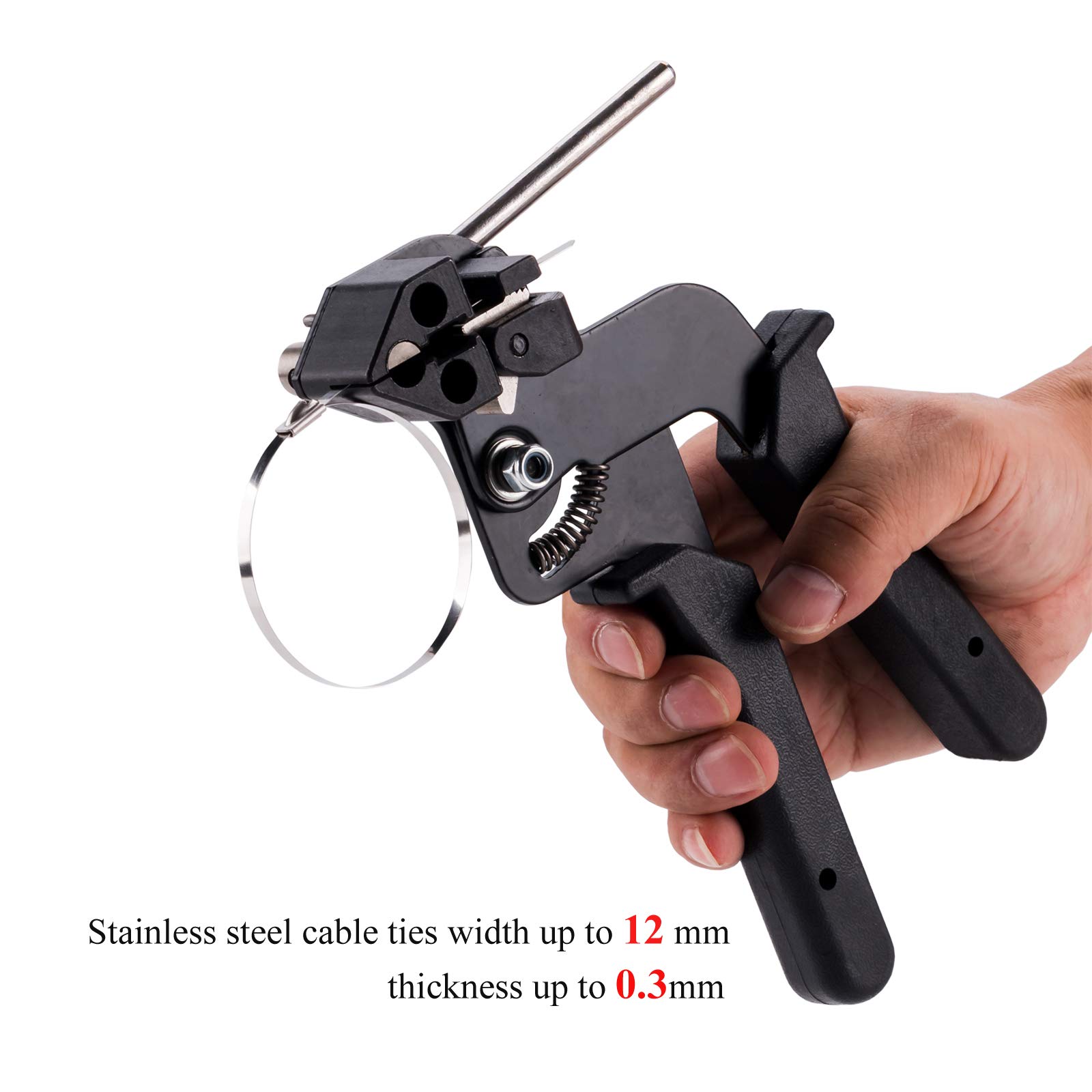 TR TOOLROCK Stainless Steel Cable Tie Gun with 200pcs 11.8