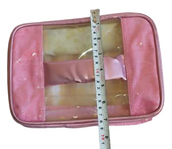 Salvus APP SOLUTIONS Adjustable Makeup Organizer Case for Women & Girls - Cosmetic Storage Pouch with Compartments, Jewelry & Accessories Holder - Vanity Travel Bag (Pink, 9x7 Inch) - Perfect for Home, Travel & Daily Organization