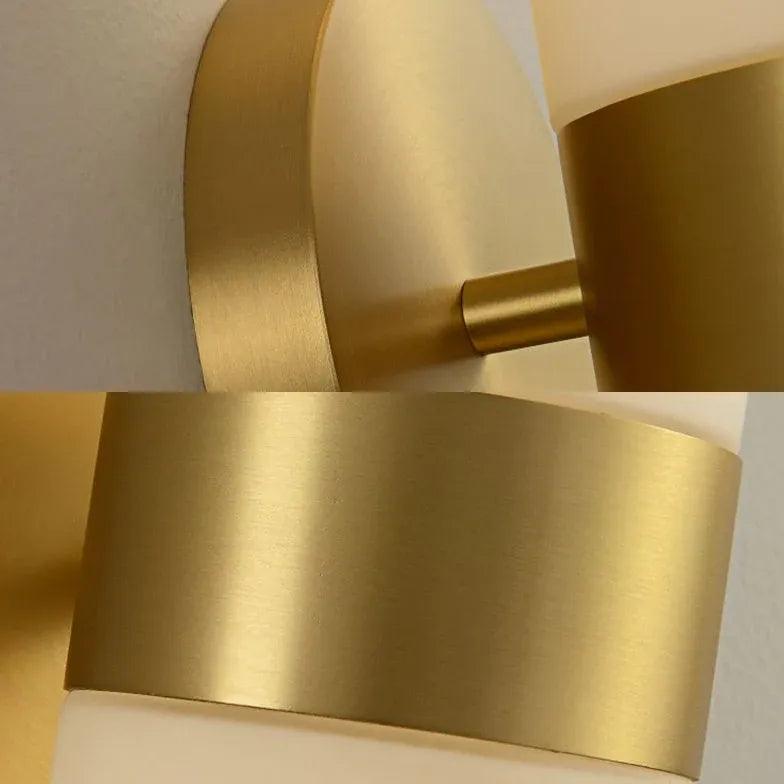 Brass Wall Sconce Light Fixture for Bathroom - Vintage Cylinder Design, Oil Rubbed Bronze Finish - Perfect for Hallway, Bedroom, and Vanity Lighting