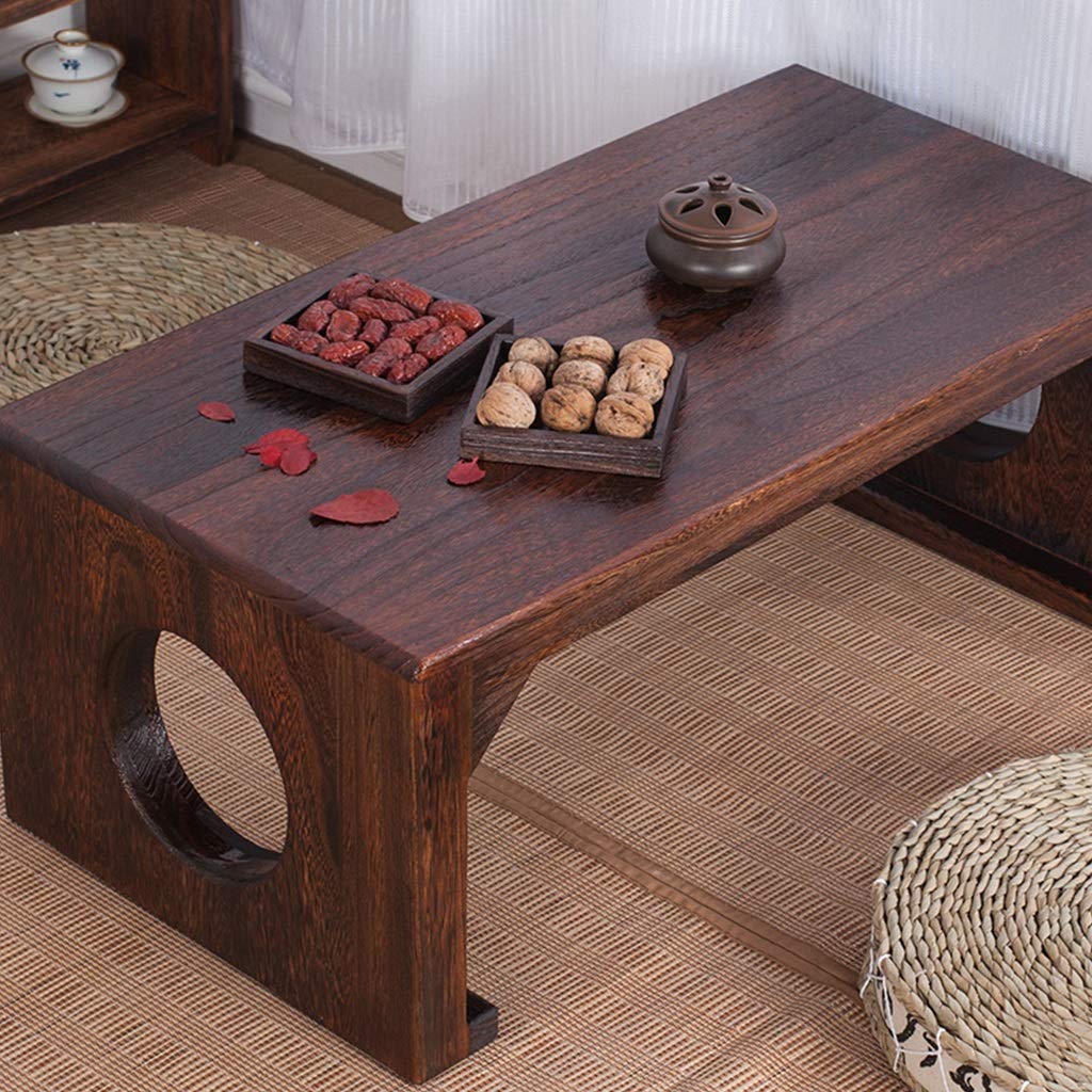 Premium Solid Wood Guqin Table - 80x40x30cm Small Window Desk for Study, Painting, Breakfast & Laptop Use - Elegant Brown Home Office Furniture for Tea Ceremony, Calligraphy & Cozy Reading Nook