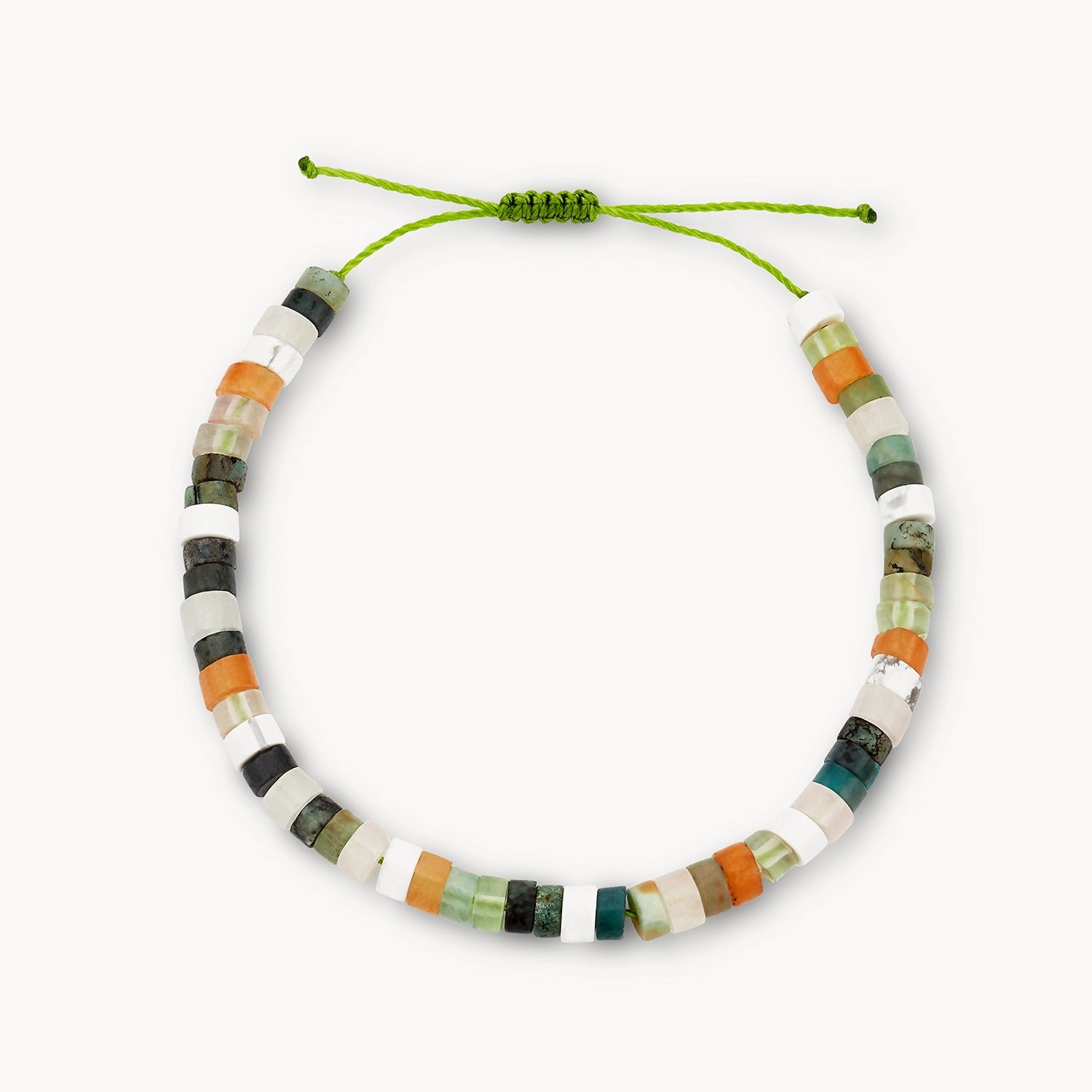 Handmade Seagrass Cord Bracelet with Olive Cord & Gemstone Beads - Boho Chic Jewelry for Women, Beach Wear & Summer Fashion Accessories