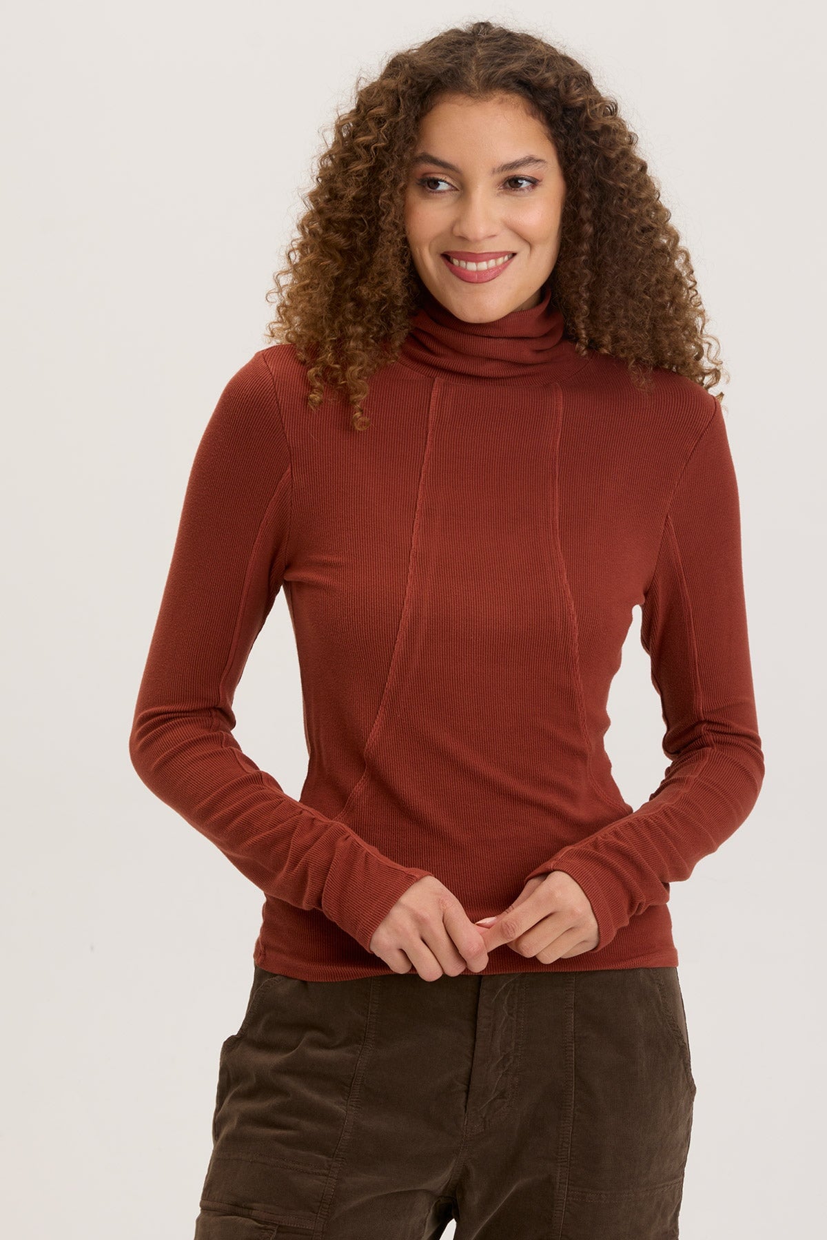 Rib Sorren Turtleneck Sweater for Women - Soft Knit Winter Pullover - Cozy Casual & Office Wear - Perfect for Cold Weather & Layering Outfits