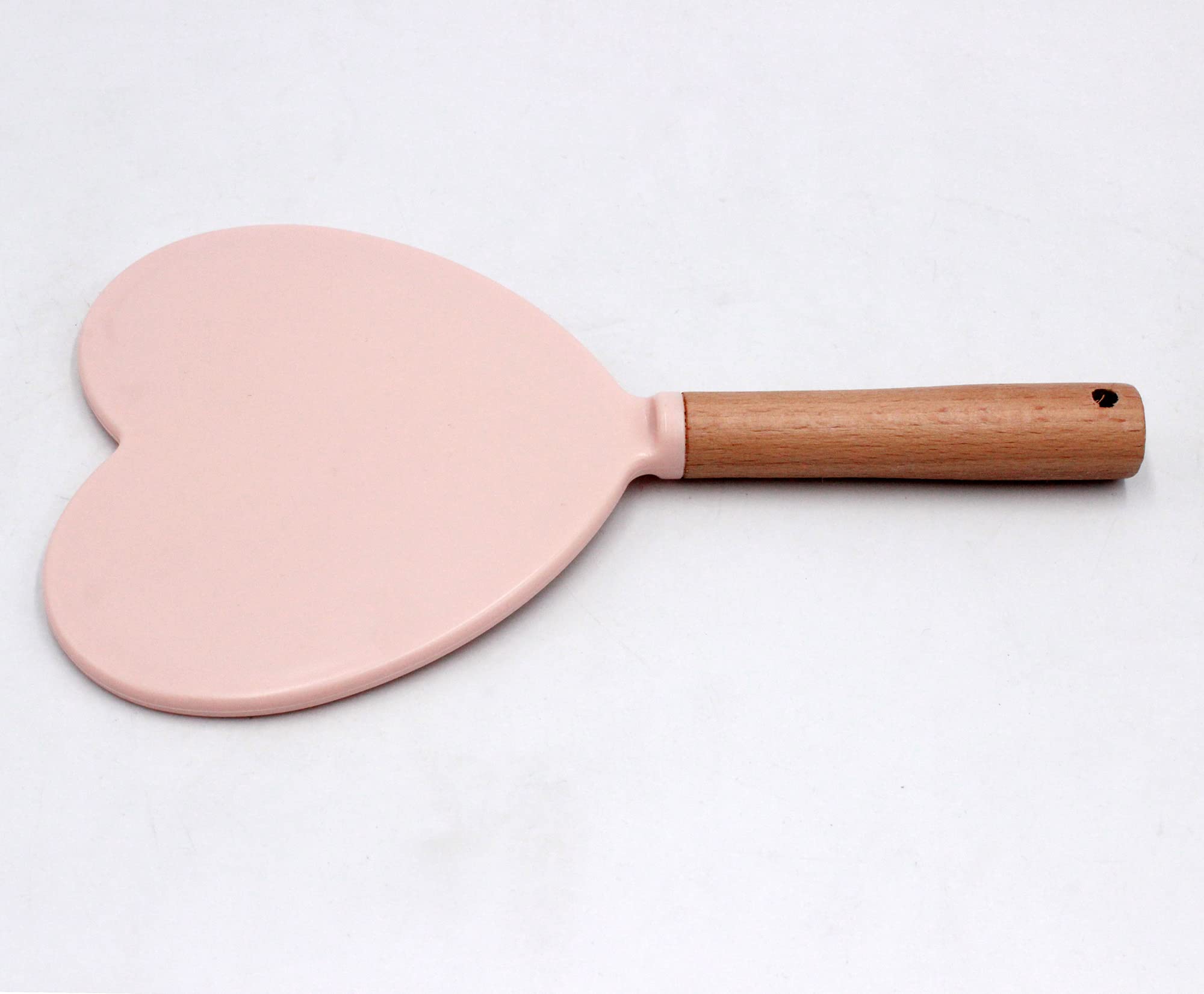 Eaoundm Handheld Wooden Makeup Mirror - Compact 5.5