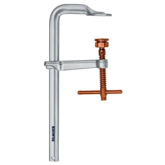 Heavy Duty L Clamp Copper Spindle - 10 Pack - Industrial Strength Metal Clamps for Woodworking, Welding & DIY Projects - Perfect for Securing Materials in Workshops & Construction Sites