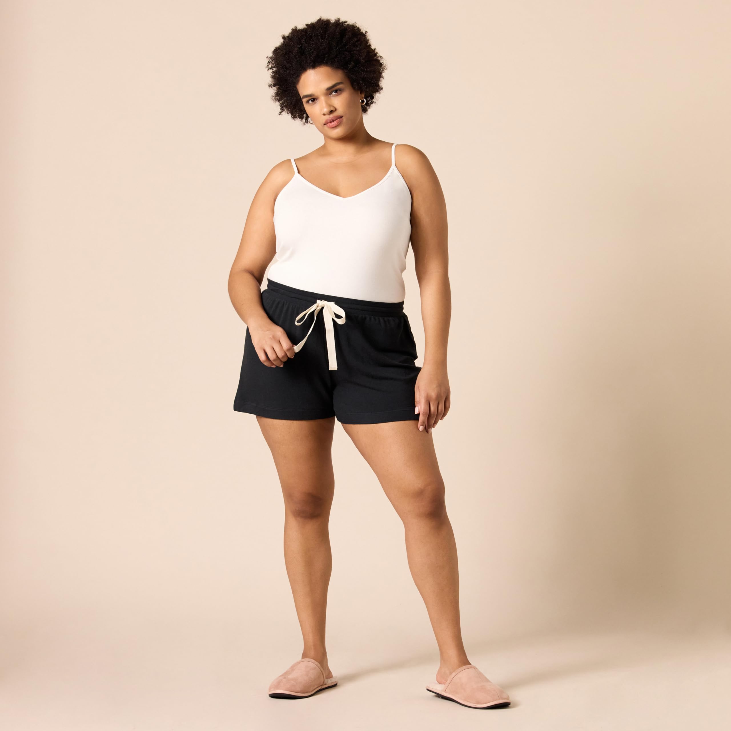 Amazon Essentials Women's Lightweight Lounge Terry Pajama Shorts - Soft Sleepwear & Comfy Loungewear for Relaxing at Home, Travel & Summer Nights