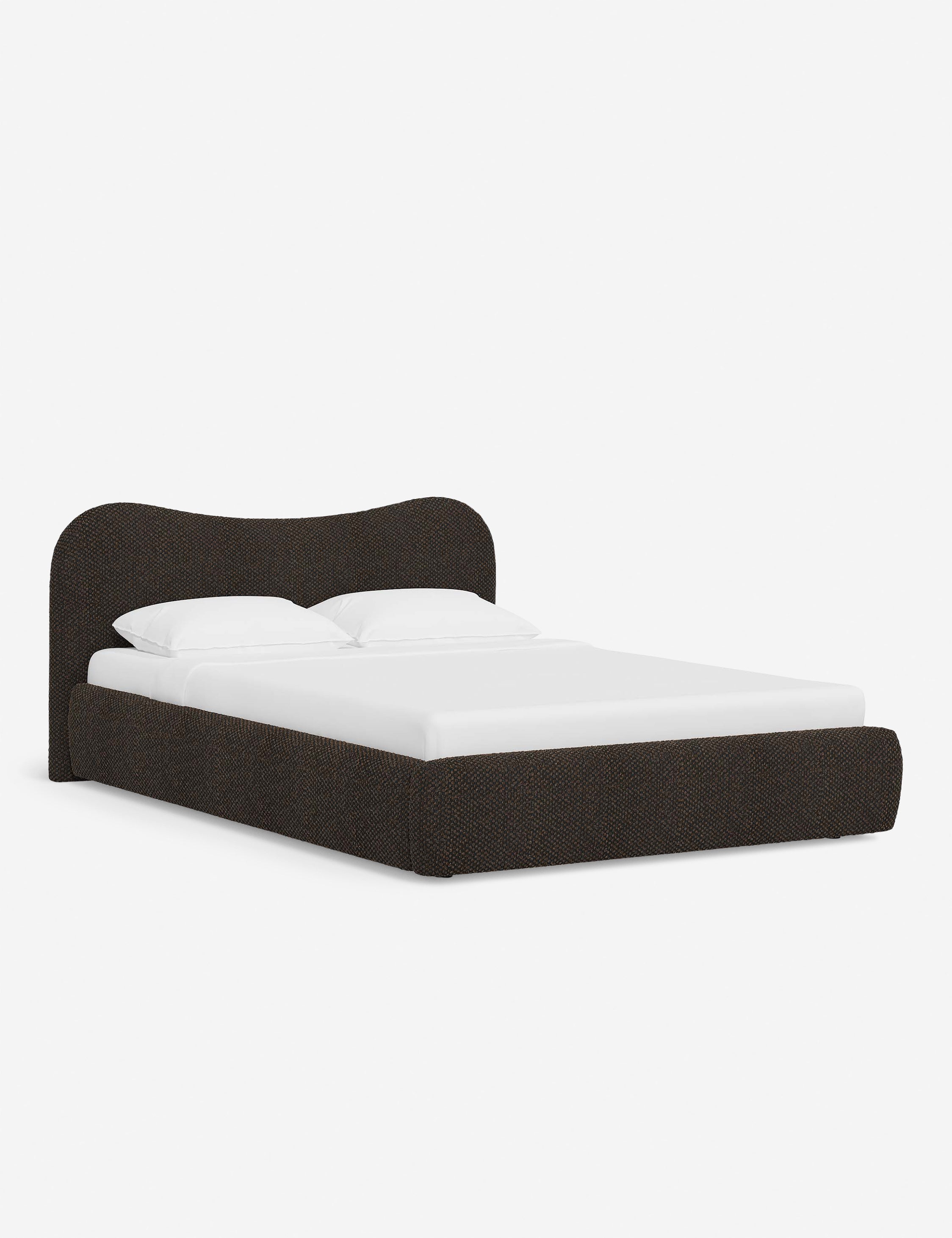 Sarah Sherman Samuel Gladys Platform Bed - Modern Wooden Bed Frame with Upholstered Headboard, Queen Size - Perfect for Contemporary Bedrooms & Master Suites
