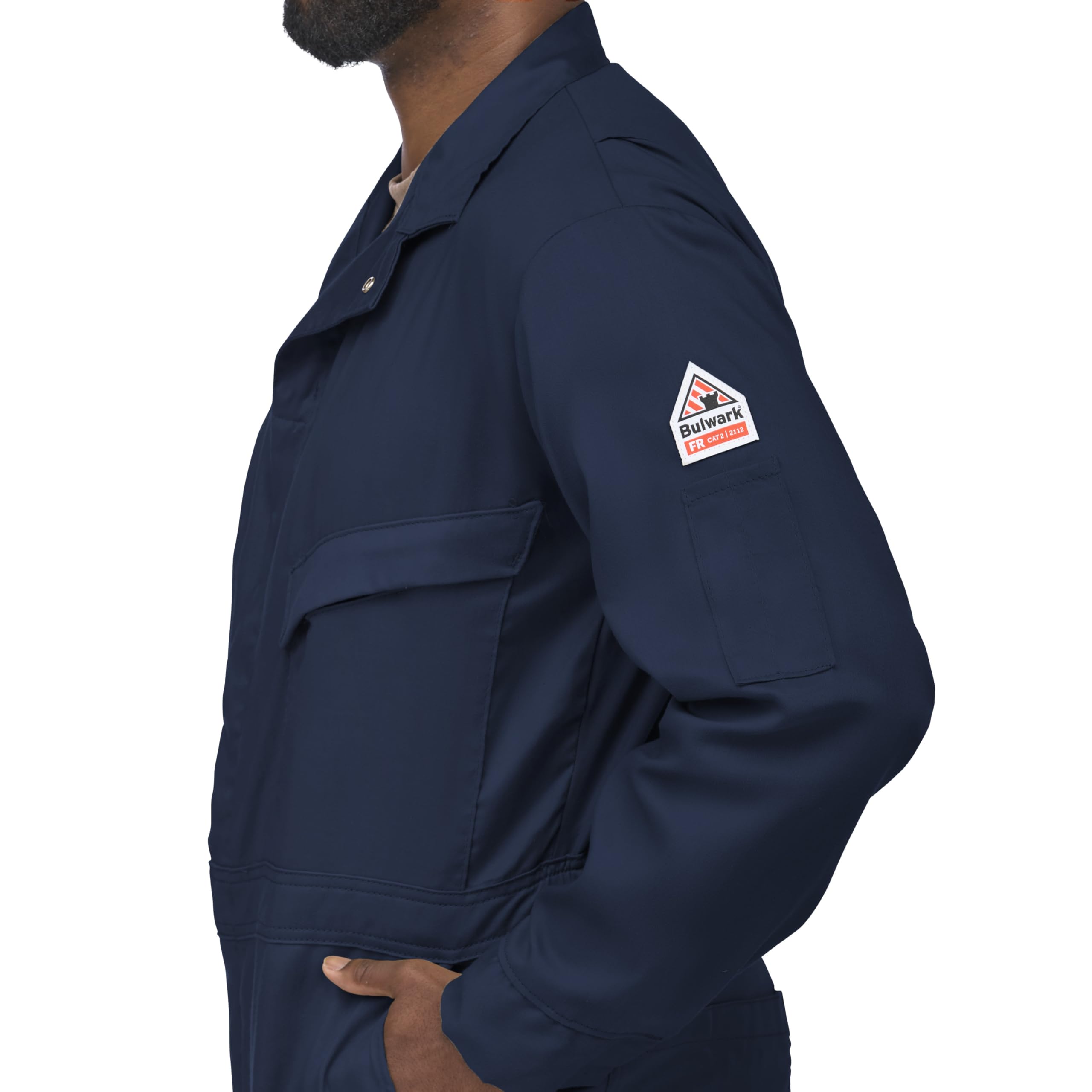 Bulwark FR Men's Flame Resistant Cotton/Nylon Coverall - Comfortouch Deluxe Workwear for Welding, Oil Rig & Industrial Safety