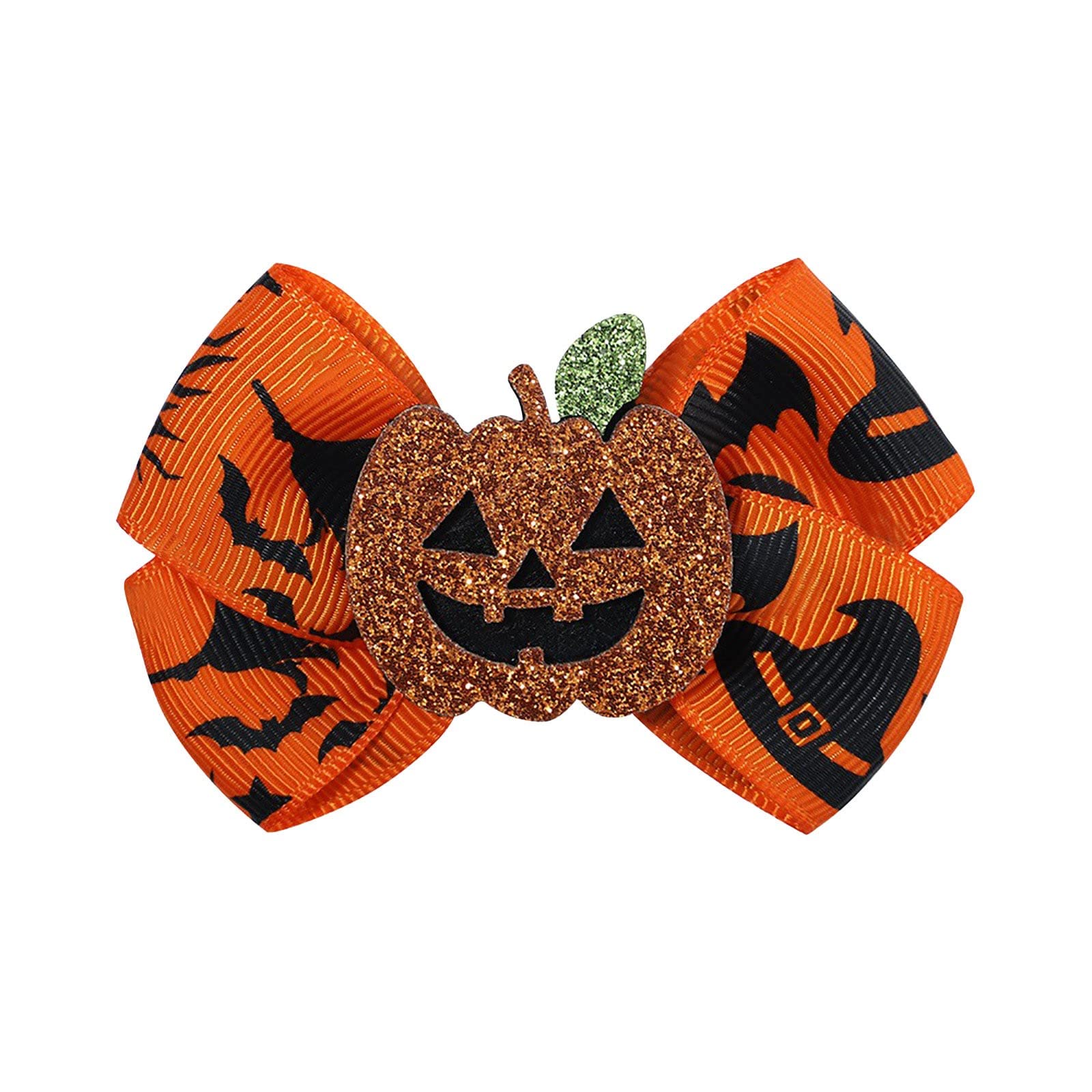 Cute Halloween Bow Hair Clips for Girls & Kids - Party & Ponytail Accessories