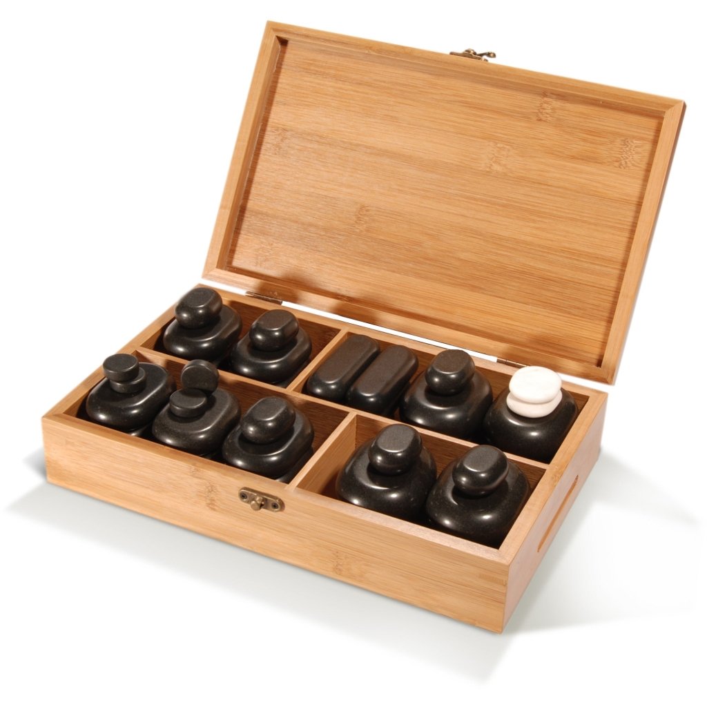 Deluxe 40-Piece Hot Stone Massage Kit with Black Lava Basalt Rocks - Professional Full Body Relaxation for Spa, Home Therapy & Couples Massage