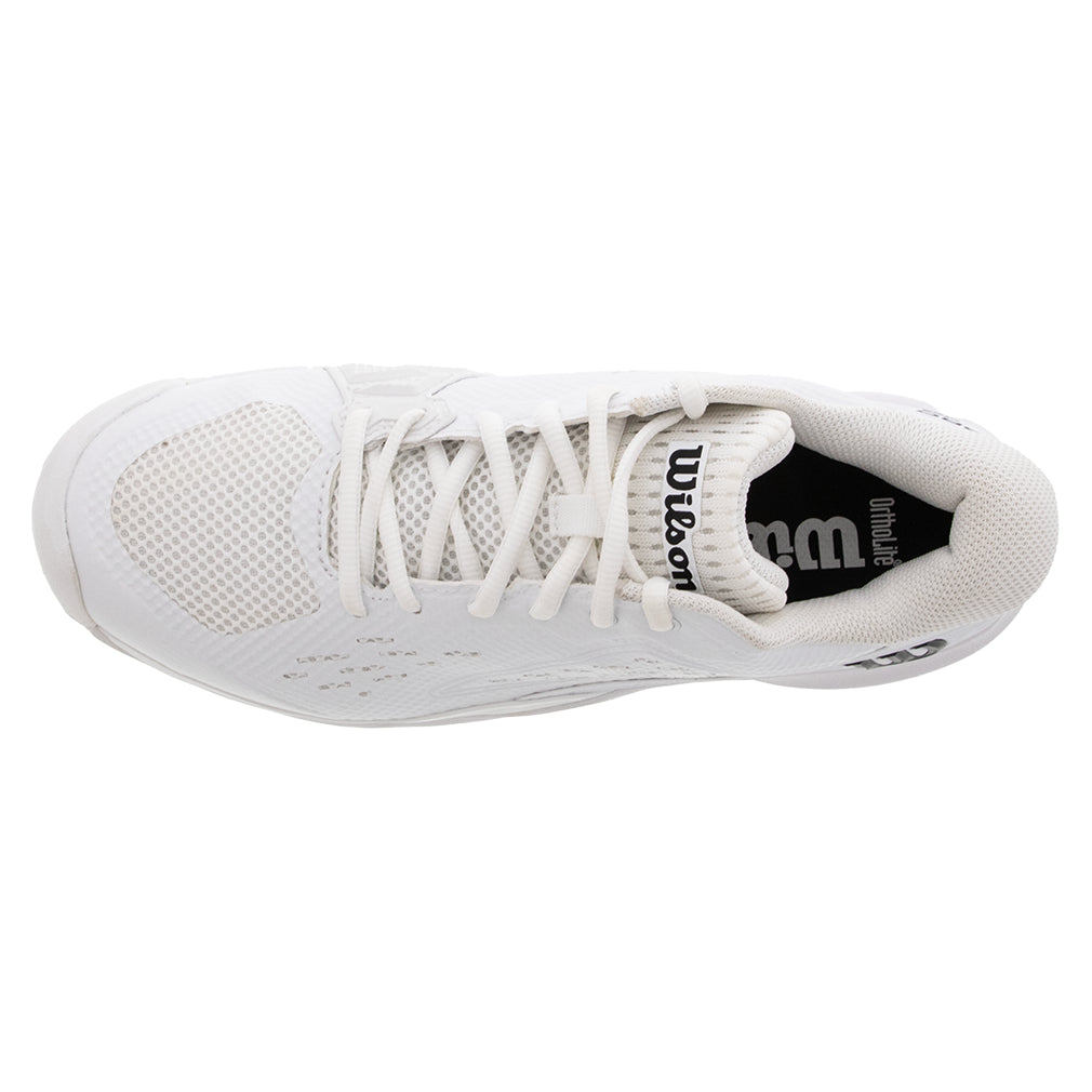 Men's Rush Pro Ace Wide Tennis Shoes - White & Black | Comfortable Wide Fit for Tennis & Casual Wear | Perfect for Court Play, Training & Everyday Use
