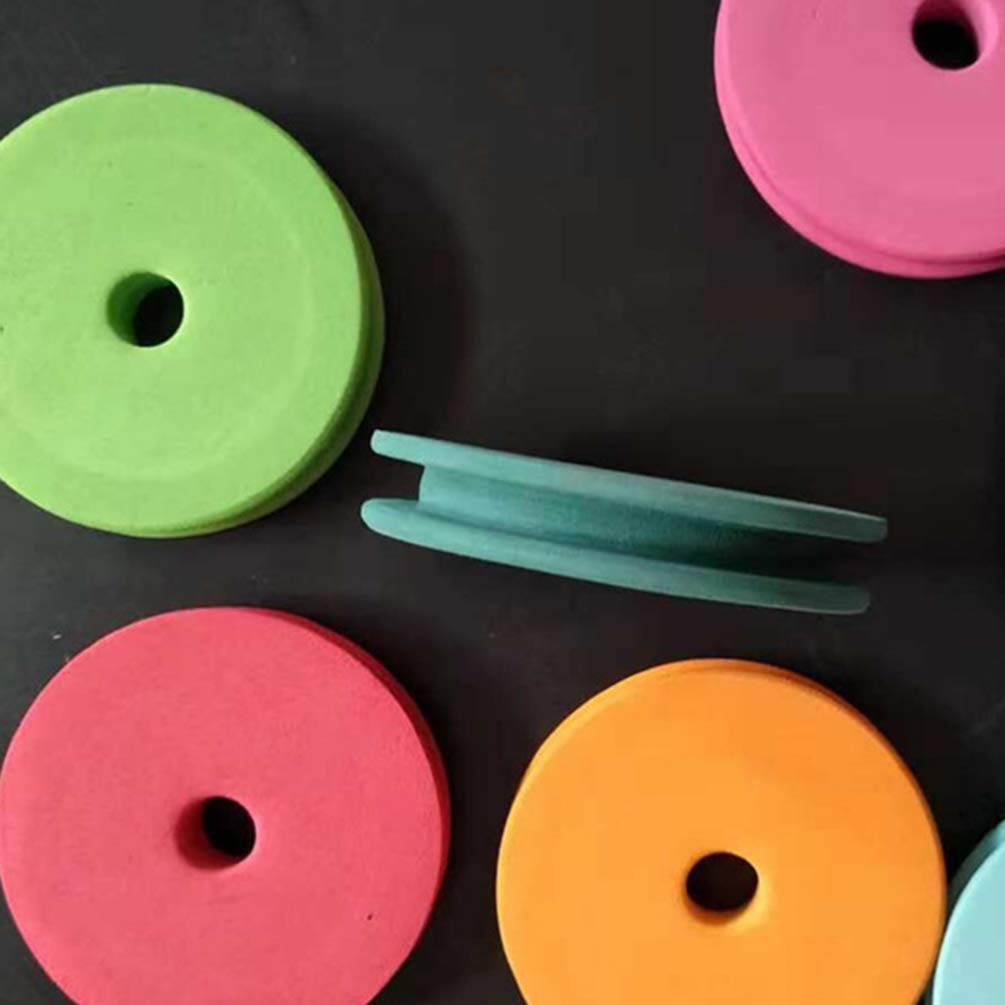 10pcs Fishing Line Spools - Foam Spool Winding Plates for Fishing Leaders & Snell Rigs (Random Colors) | Great for Freshwater & Saltwater Fishing, DIY Tackle Organization