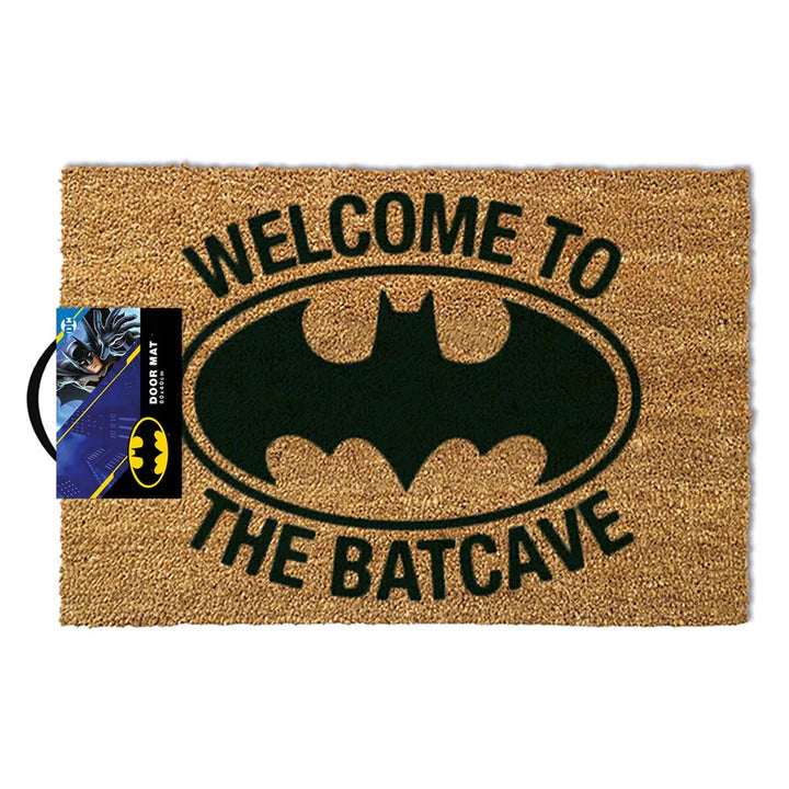 Batman Welcome To The Batcave Coir Doormat 40x60cm - Superhero Home Decor for Front Door Entryway, Man Cave, or Geek Gift