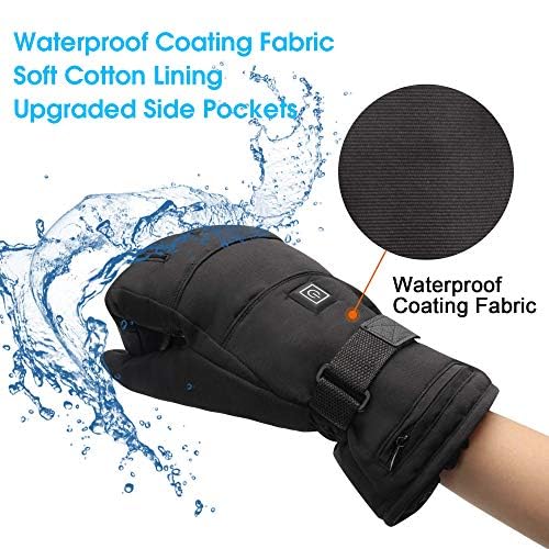 Rechargeable Battery Heated Gloves for Men & Women - Winter Electric Hand Warmers, Waterproof & Touchscreen Compatible - Perfect for Arthritis Relief, Skiing, Hunting, Fishing & Motorcycling - Stay Warm in Cold Weather Activities