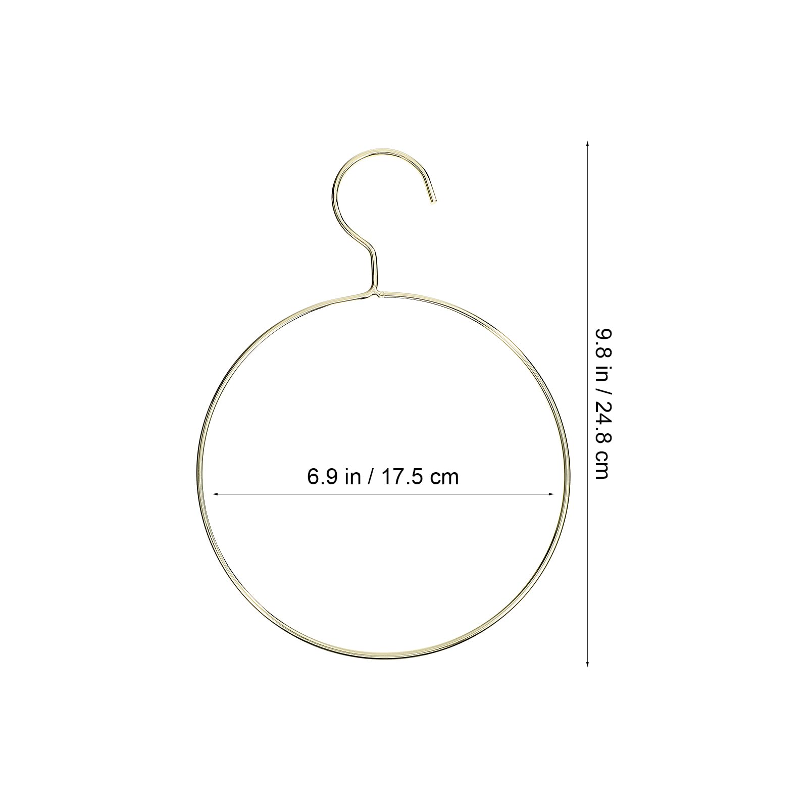 TOPBATHY 5-Pack Metal Scarf Hangers for Closet - Space Saving Scarf Organizer with Rings for Shawls, Pashminas, Neckties & Accessories - Perfect for Closet Organization & Wardrobe Storage
