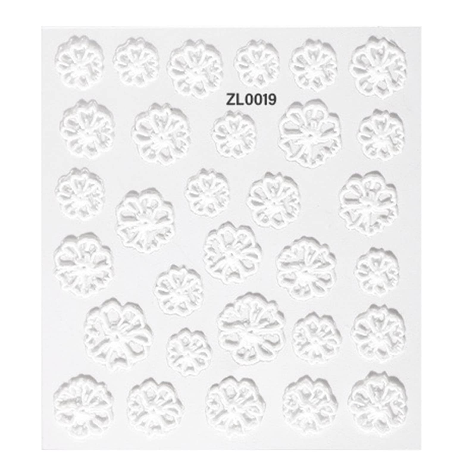 5D Rhinestone Press on Nails - Floral Embossed Watermark Nail Stickers for DIY Manicure | Salon Quality Fake Nails with Glitter Designs for Women | Perfect for Parties, Weddings & Home Decoration (Size S/A)