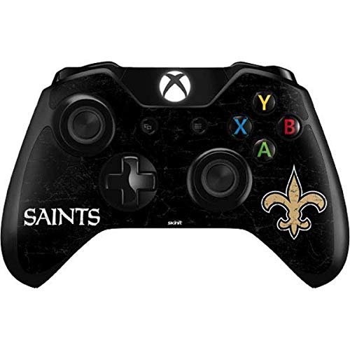 Officially Licensed NFL New Orleans Saints Distressed Design Gaming Skin Decal for Xbox One Controller - Perfect for Gamers & Football Fans