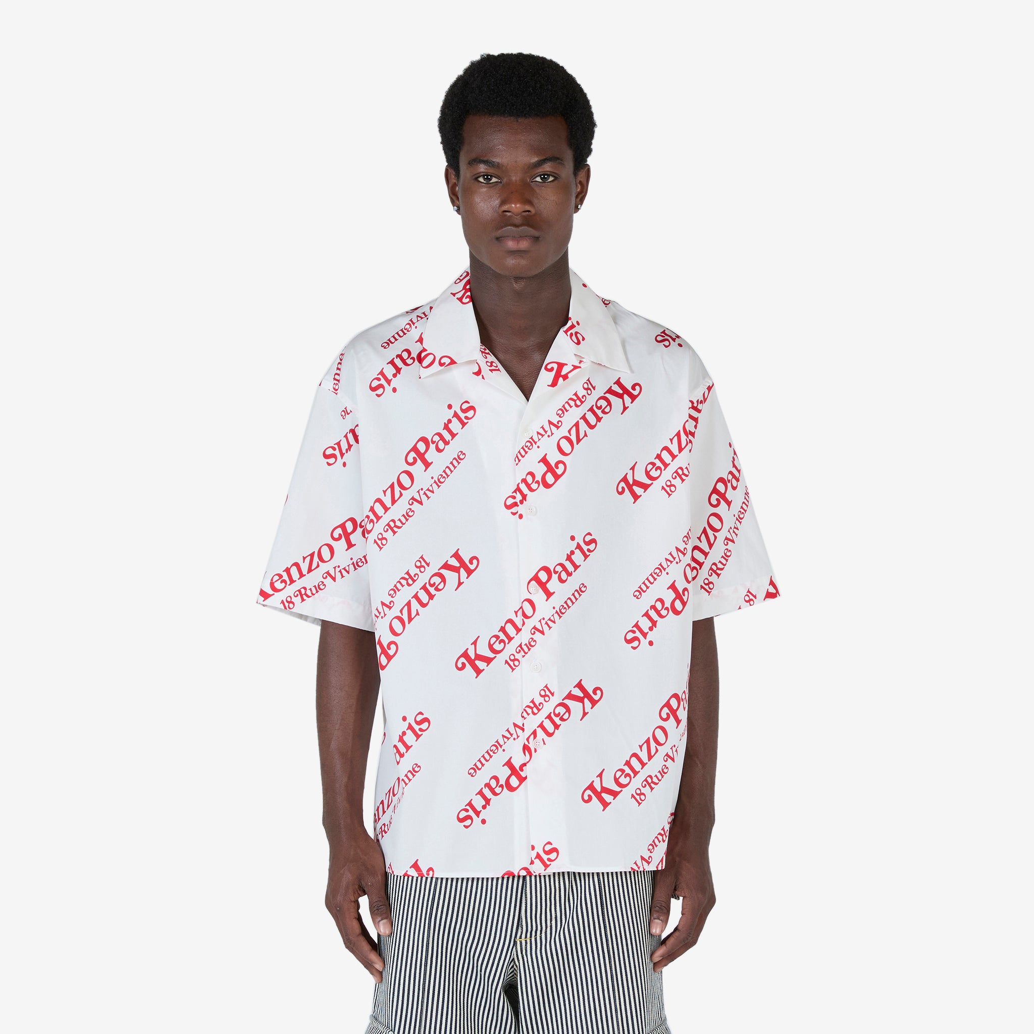 KENZO by Verdy Boxy Shirt in Off White | Oversized Streetwear T-Shirt for Men | Perfect for Casual Wear, Street Style & Urban Fashion
